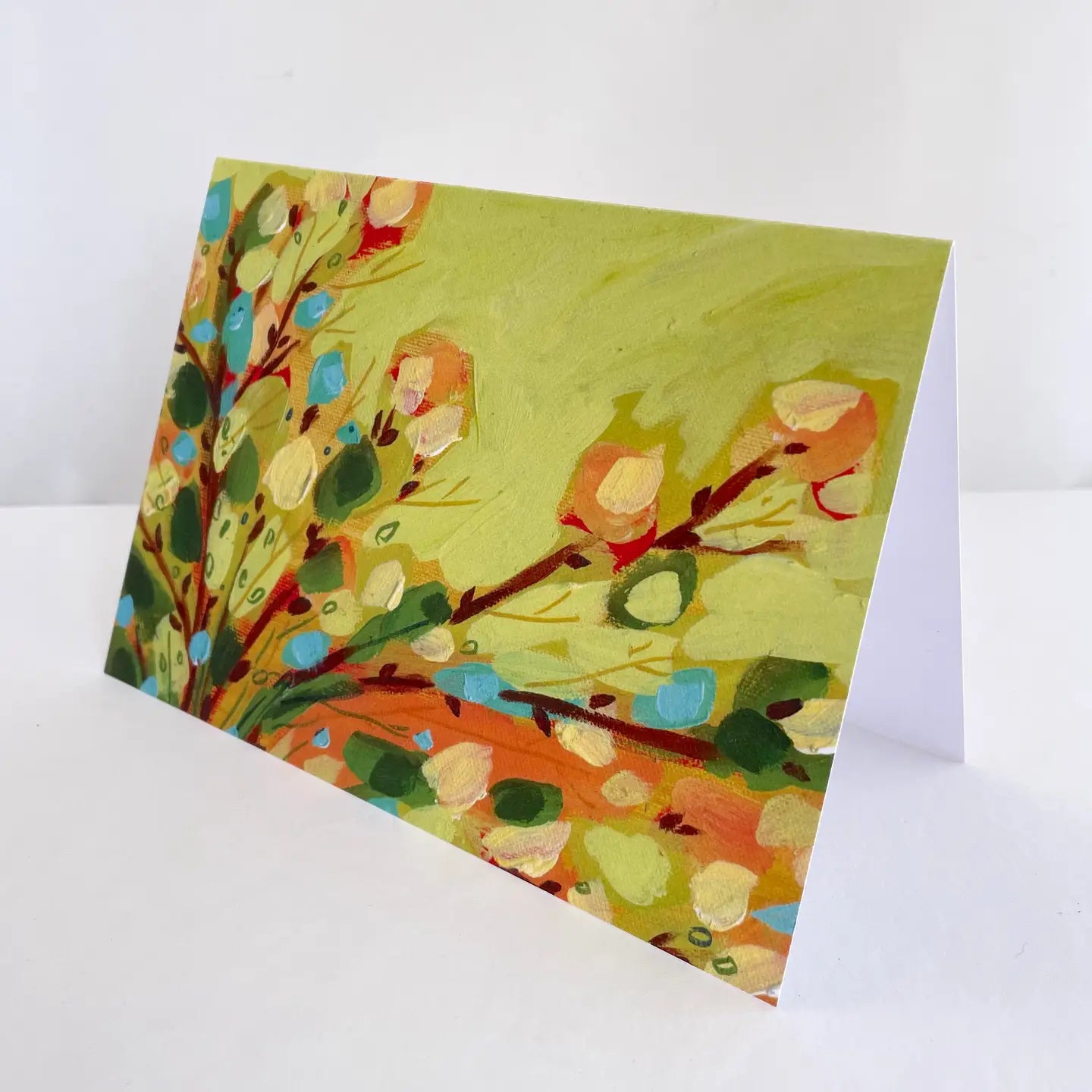 Spring Flowers Blank Note Card