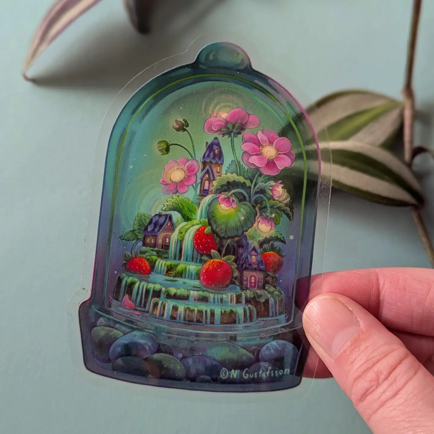 Strawberry Terrarium Sticker