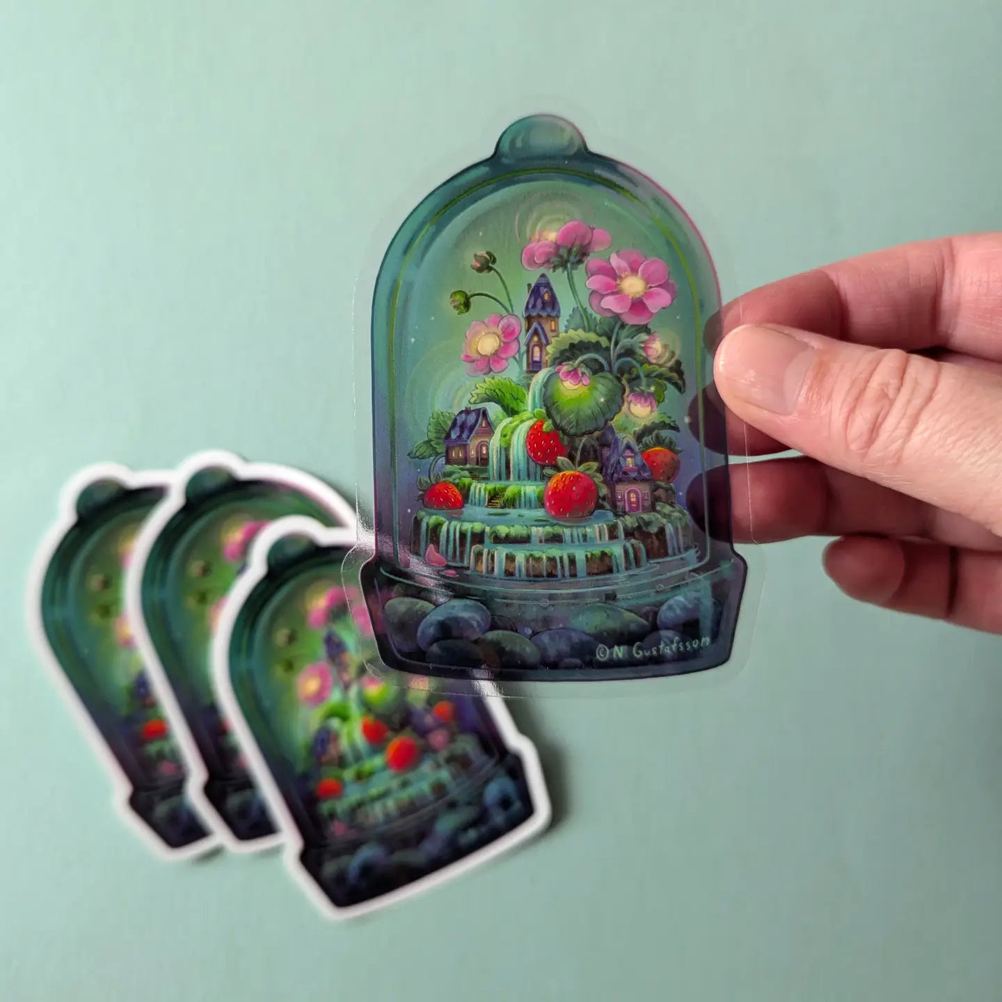 Strawberry Terrarium Sticker