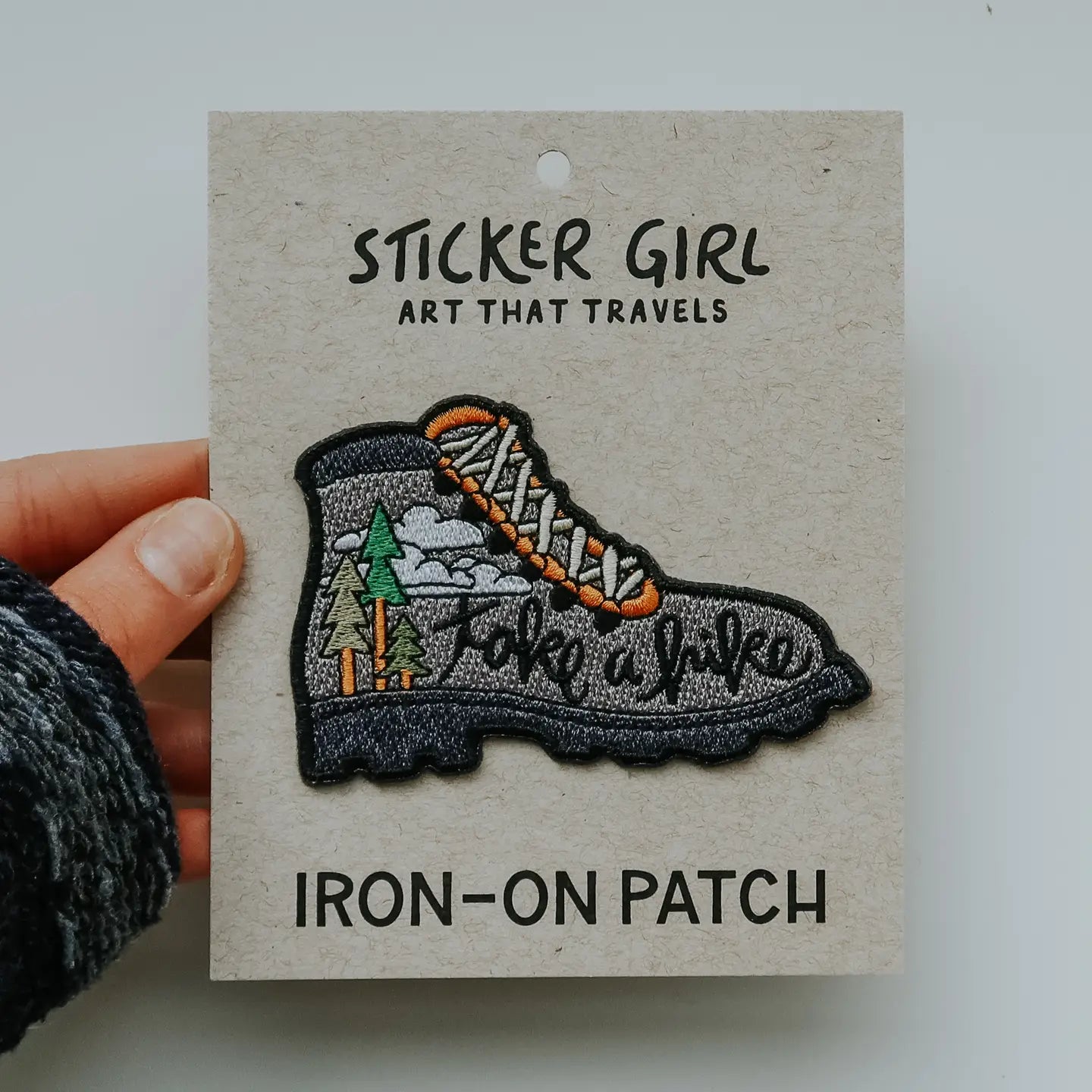 Sticker Girl Hiking Boot Patch