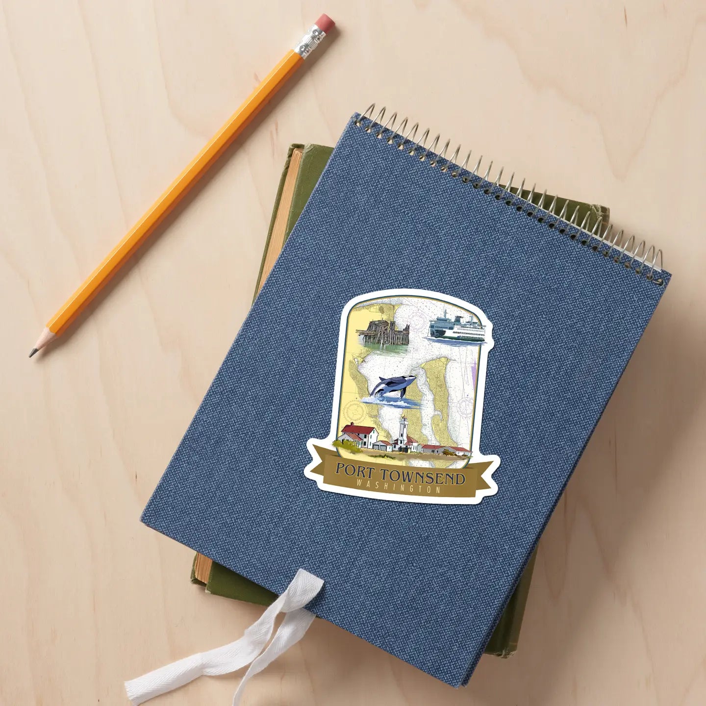 Port Townsend, Washington Nautical Chart Sticker