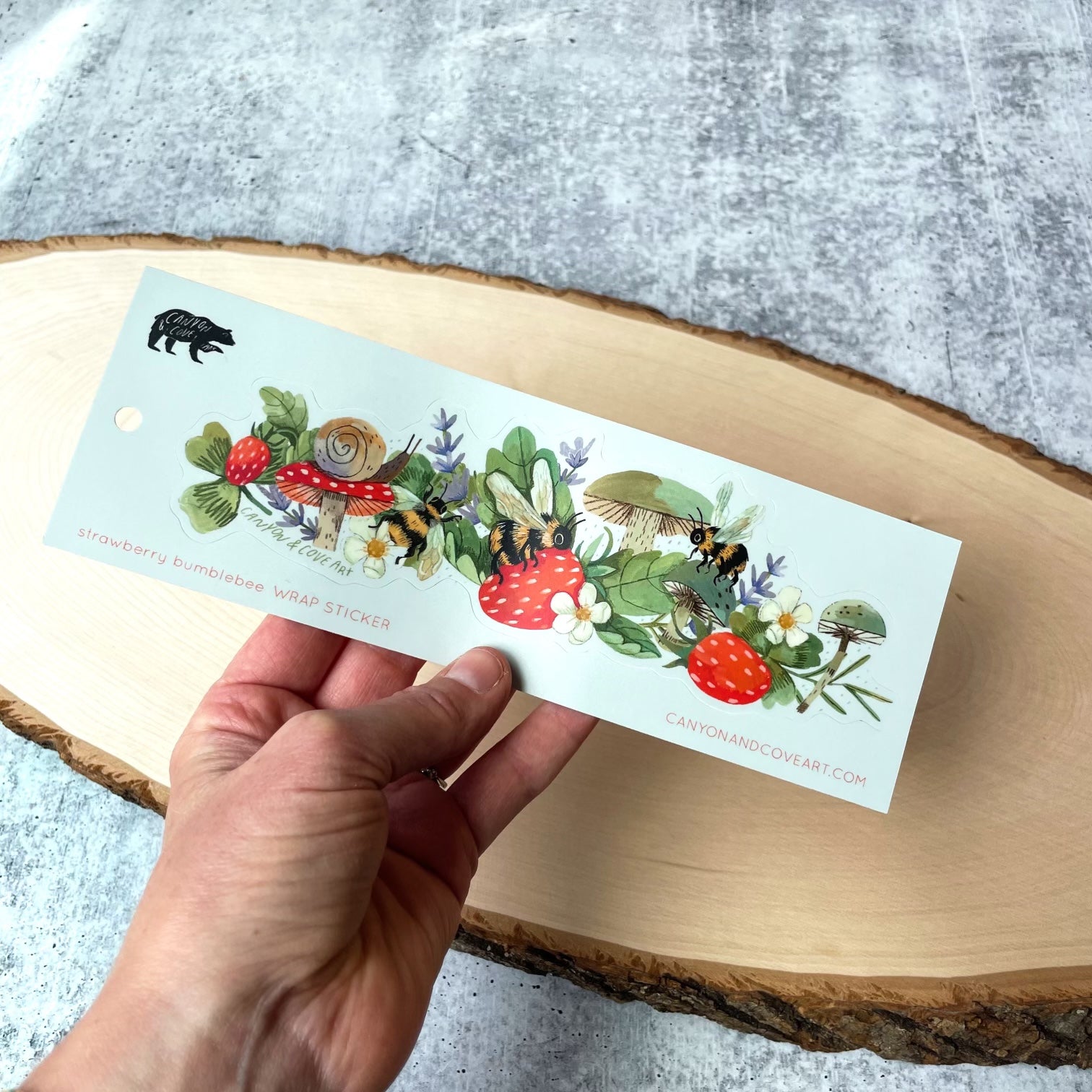 Strawberry Bumblebee Wrap Sticker