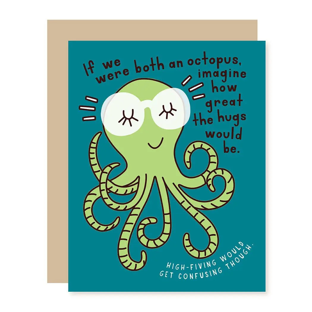 Sunglasses Octopus Birthday Card