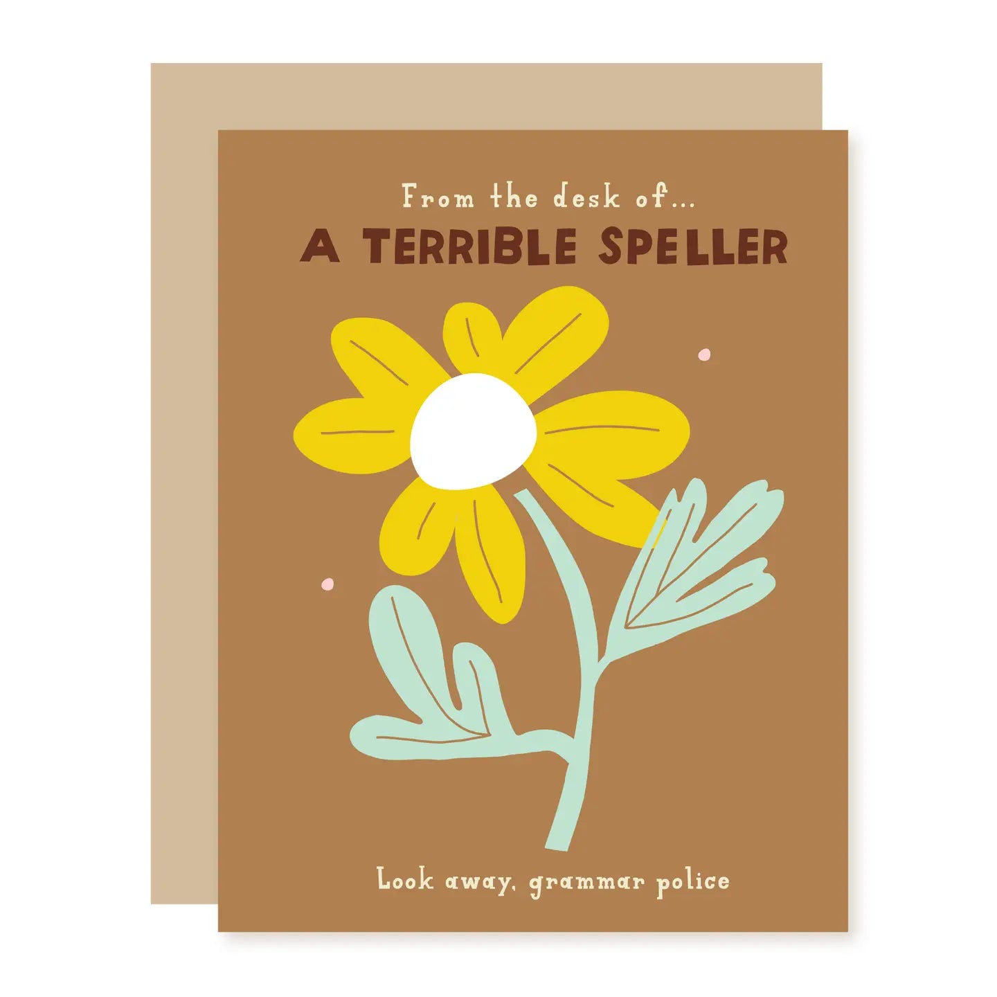 Terrible Speller Thank You Card