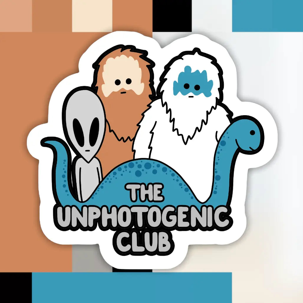 The Unphotogenic Club Bigfoot Sticker