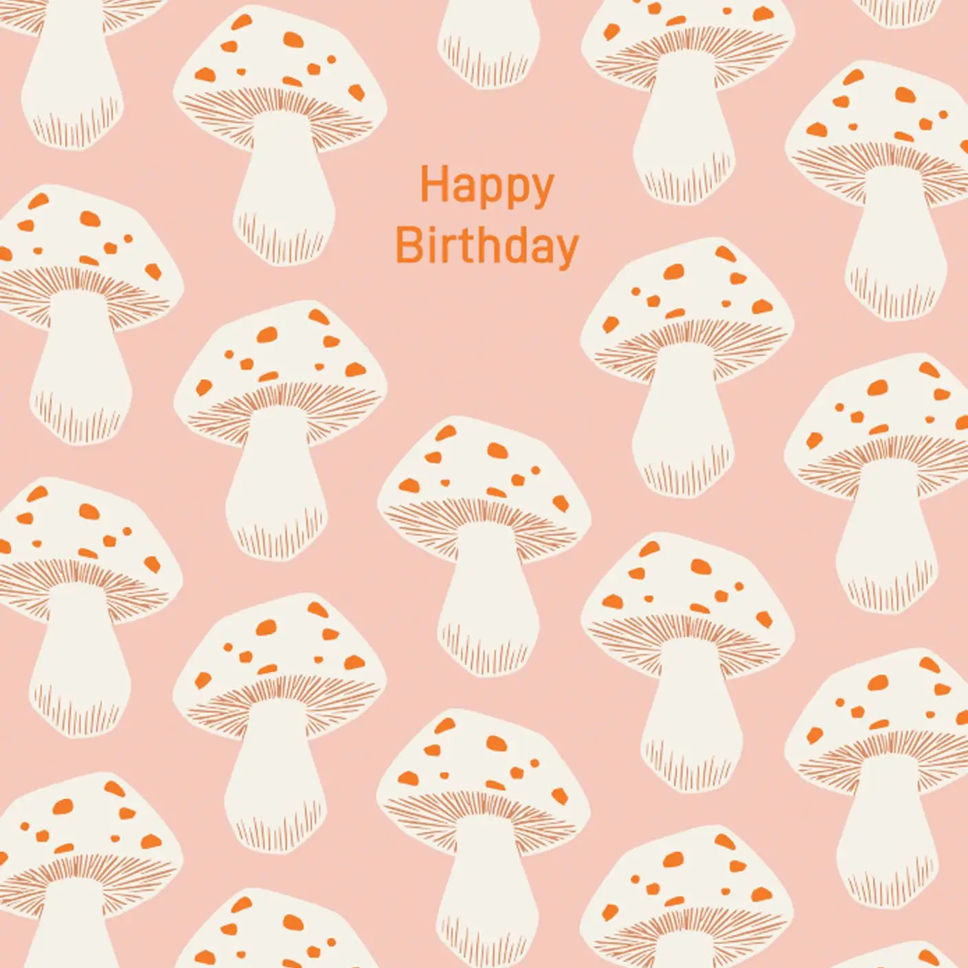 Toadstools Birthday Greeting Card