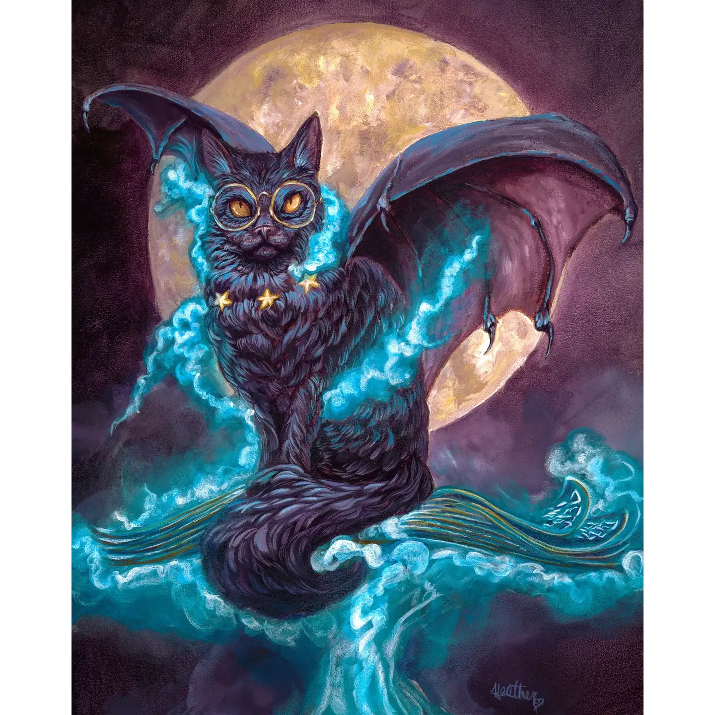 Transfiguration Spell Cat Fantasy Art Print