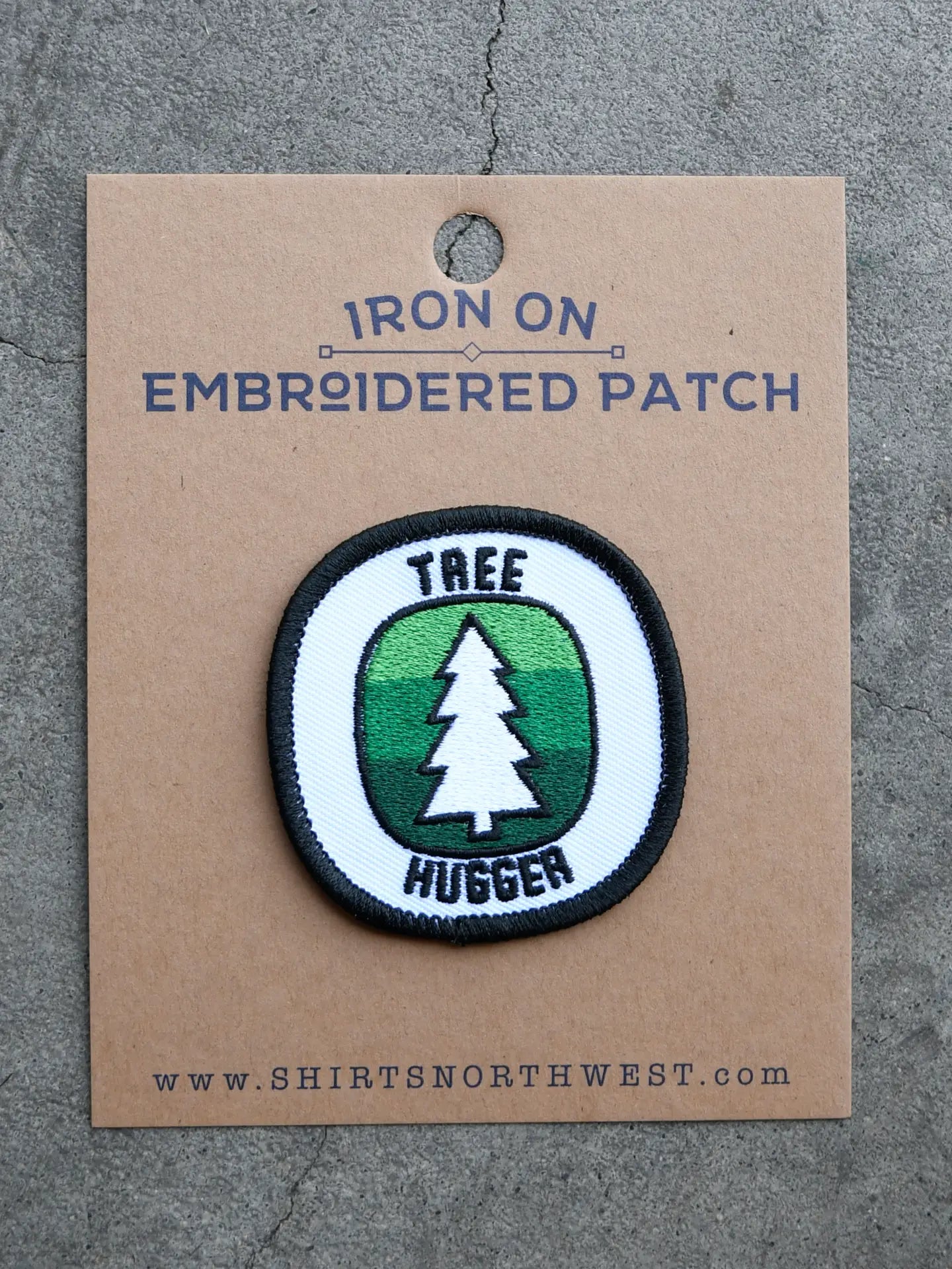 Tree Hugger Iron On Embroidered Patch