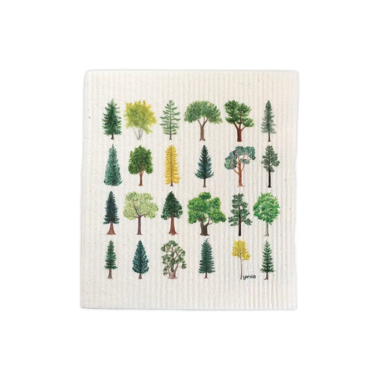 Trees Sponge Cloth - Swedish Dish Towel