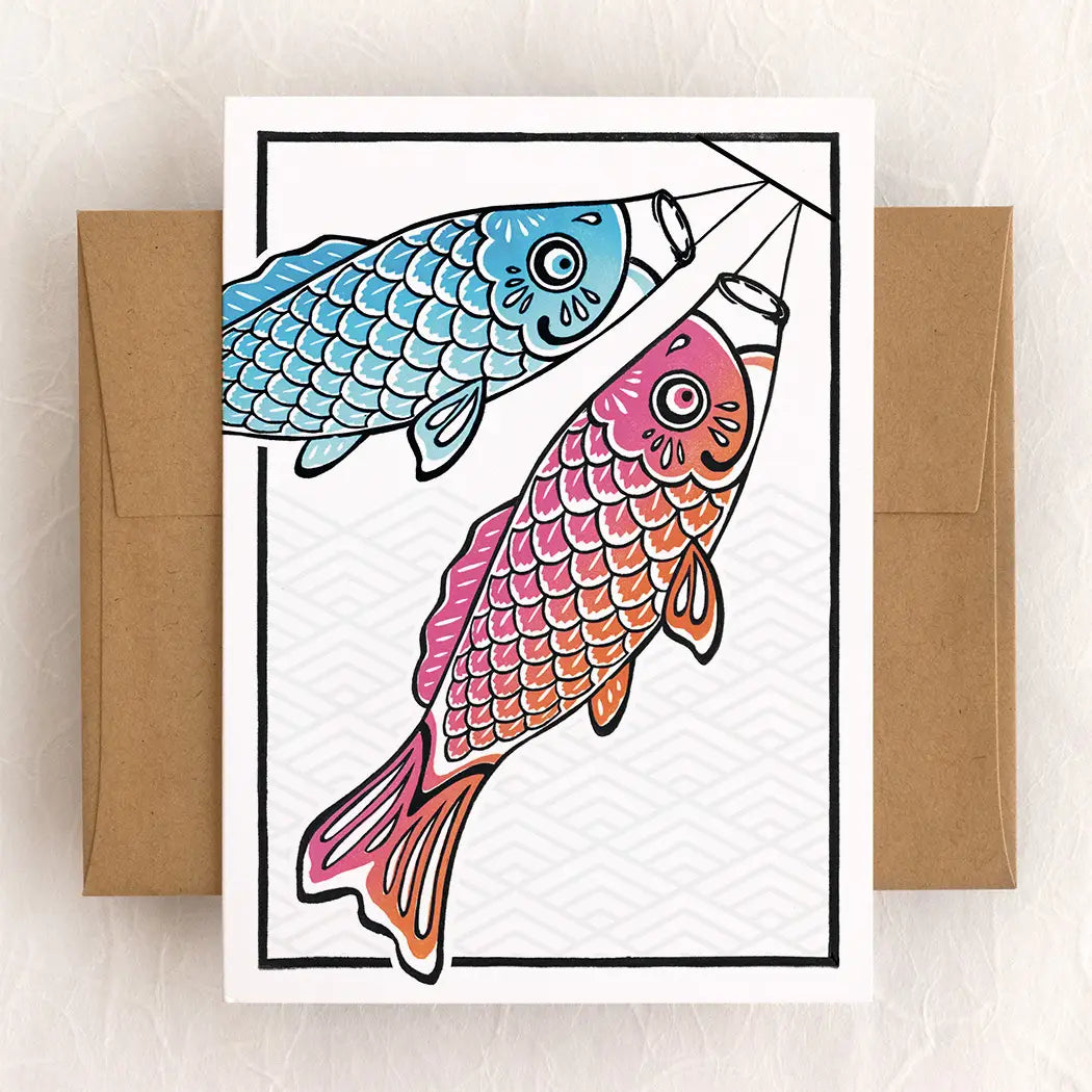 Two Koinobori Greeting Card