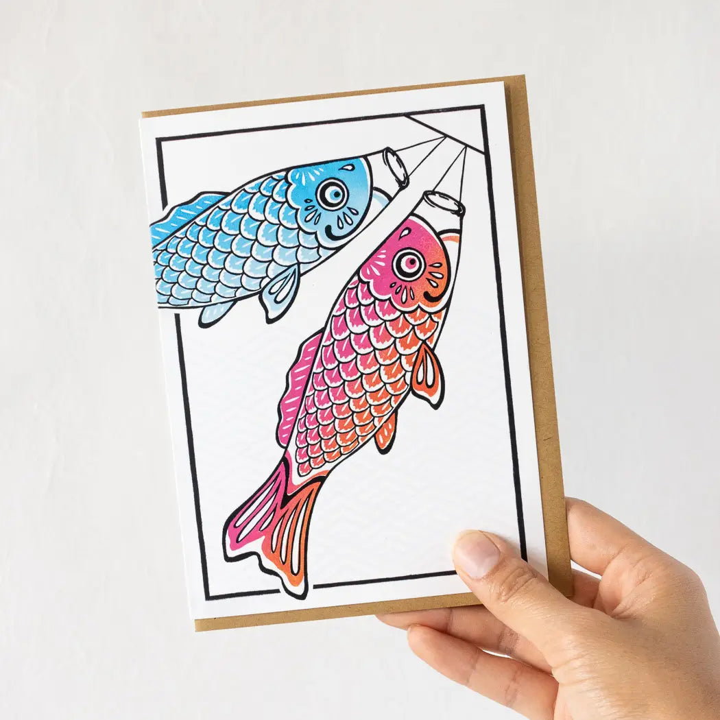 Two Koinobori Greeting Card