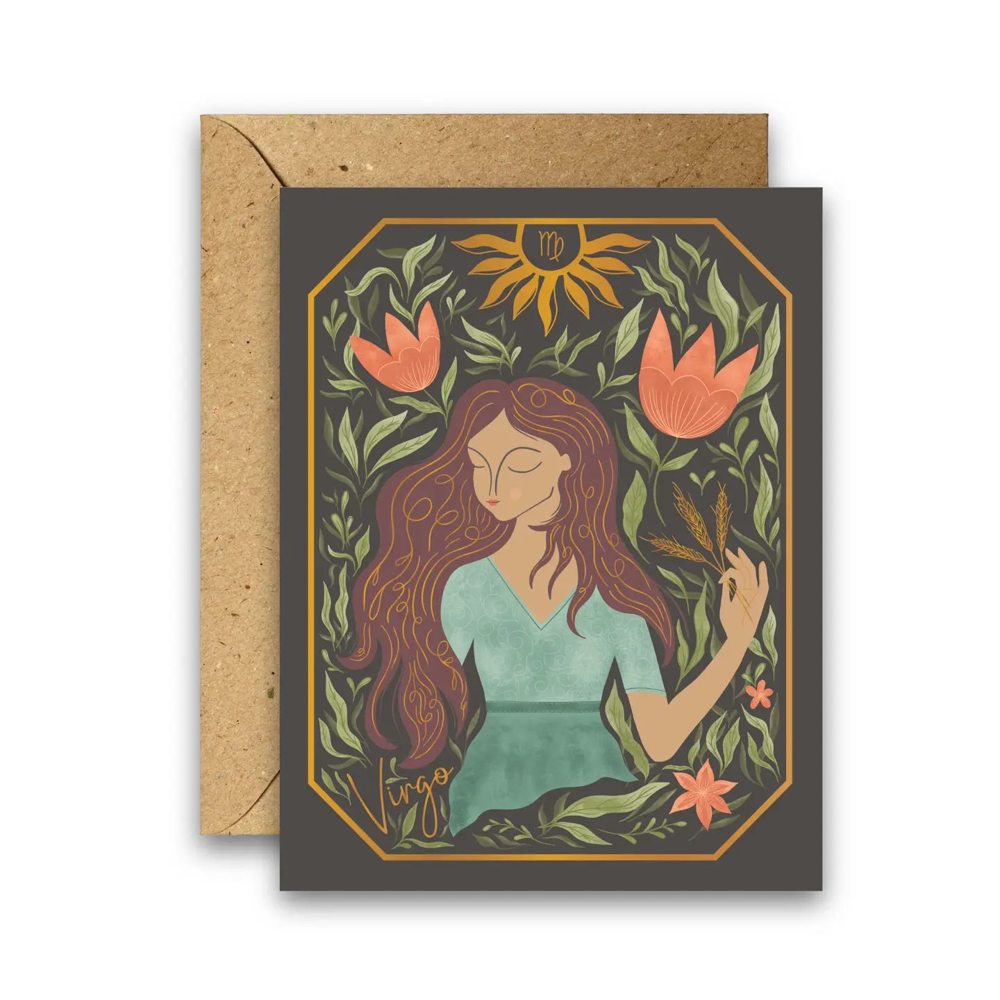 The Virgo Zodiac Garden Gold Foil