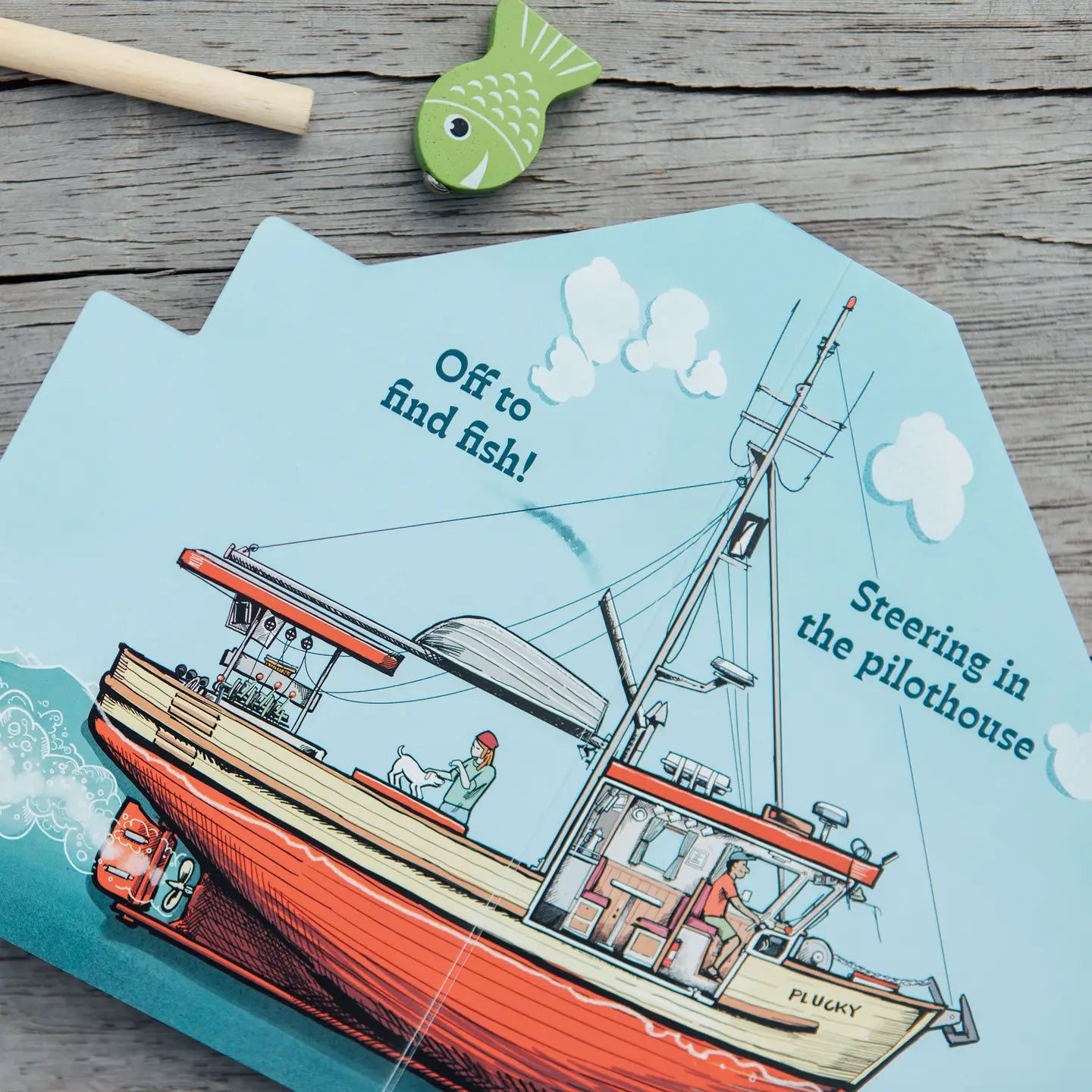 Working Boats: Salmon Troller Board Book- A Look-Inside Book