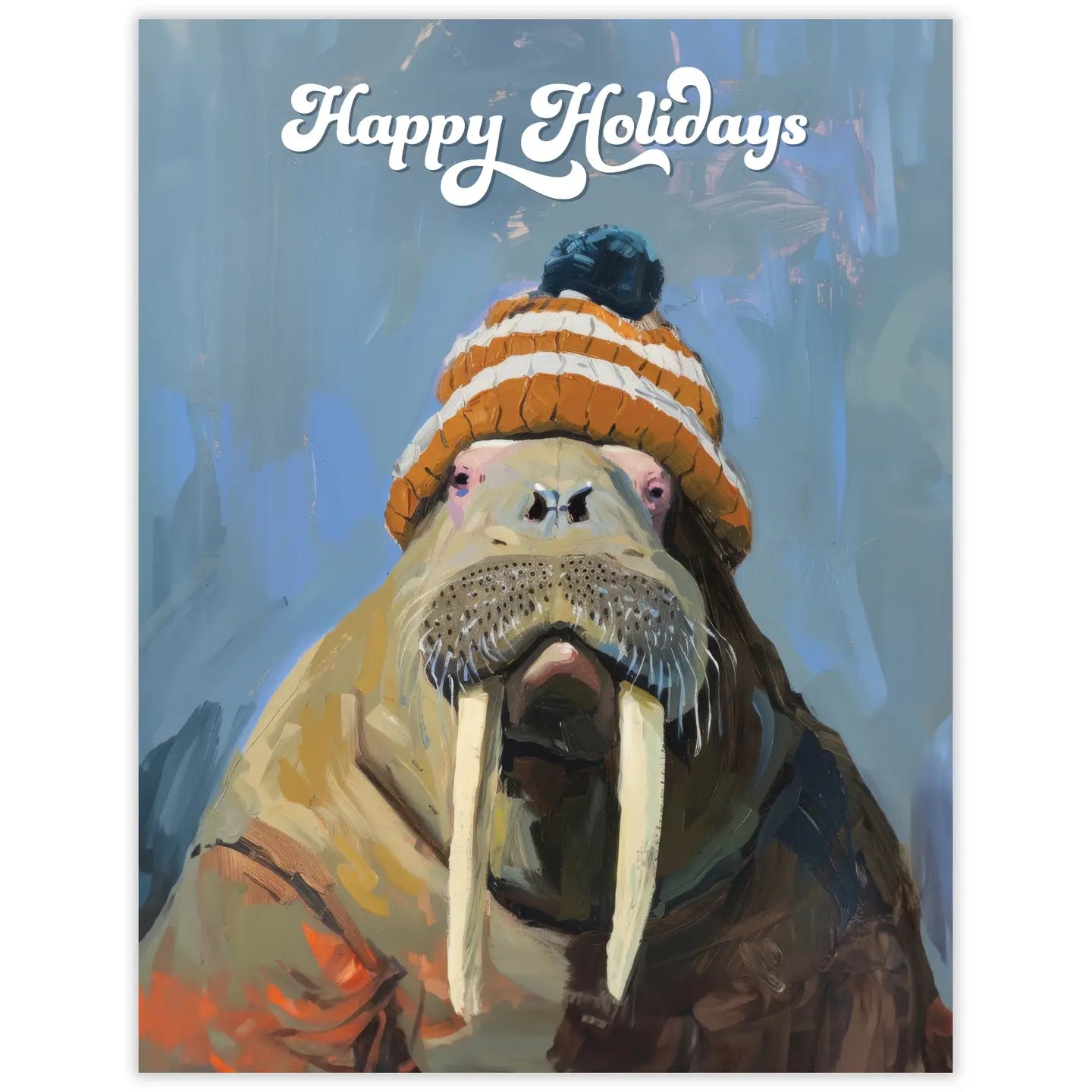 Walrus Happy Holidays Season's Greetings Card