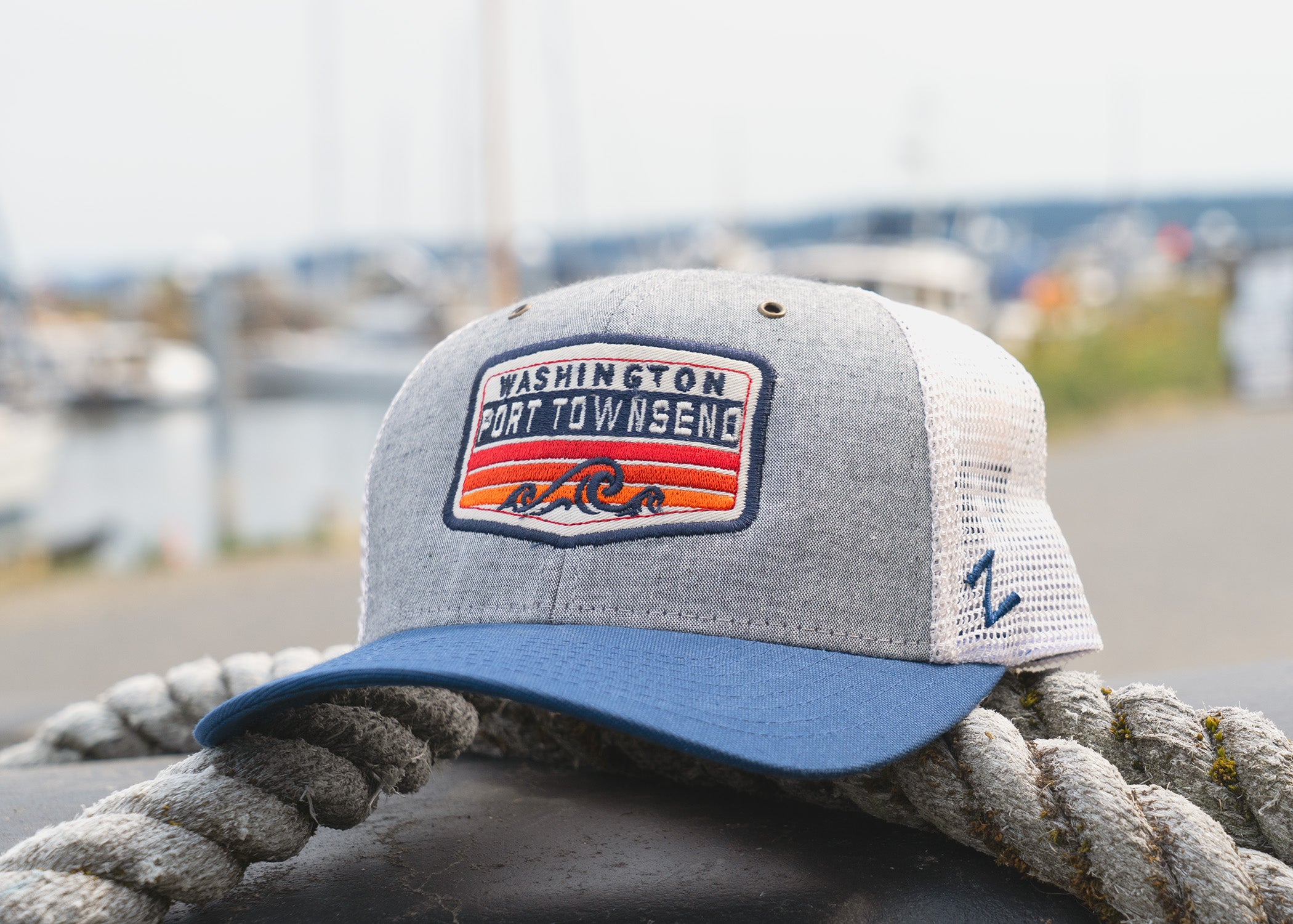 Port Townsend Backstreet Wave Embroidered Hat