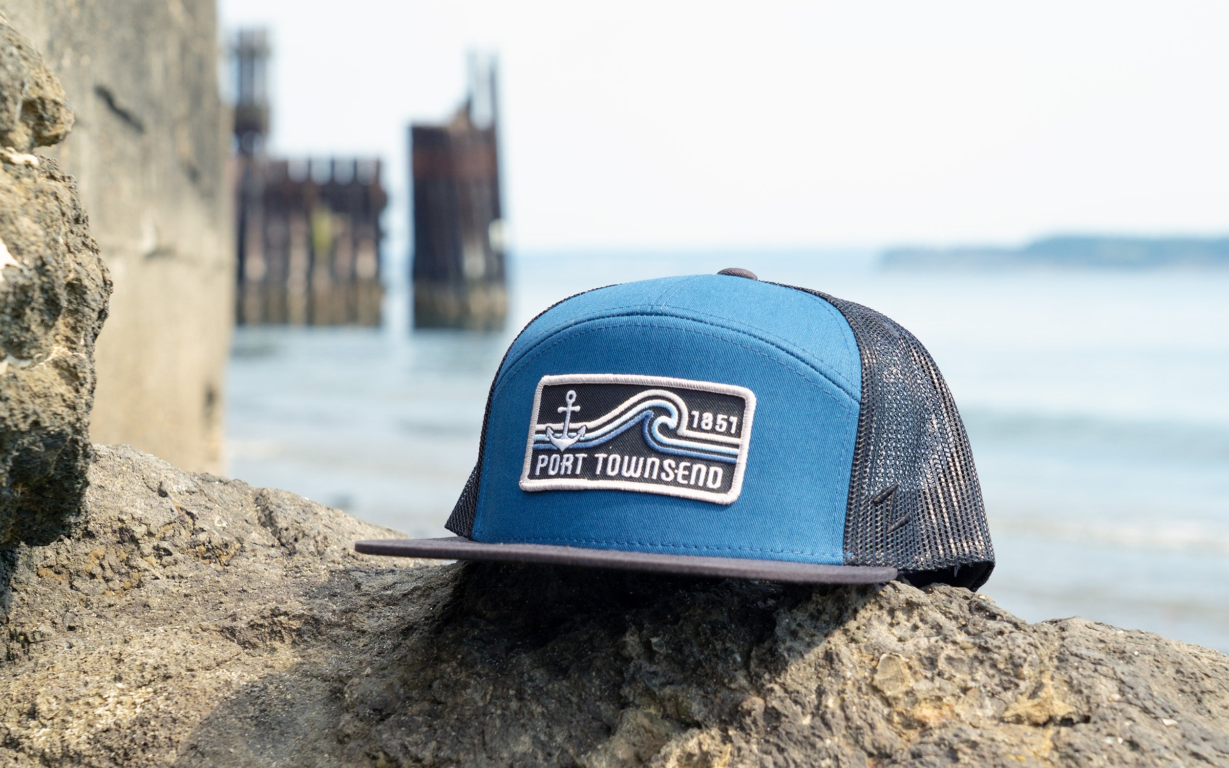 Port Townsend Lost Sea Waves Embroidered Snapback Hat