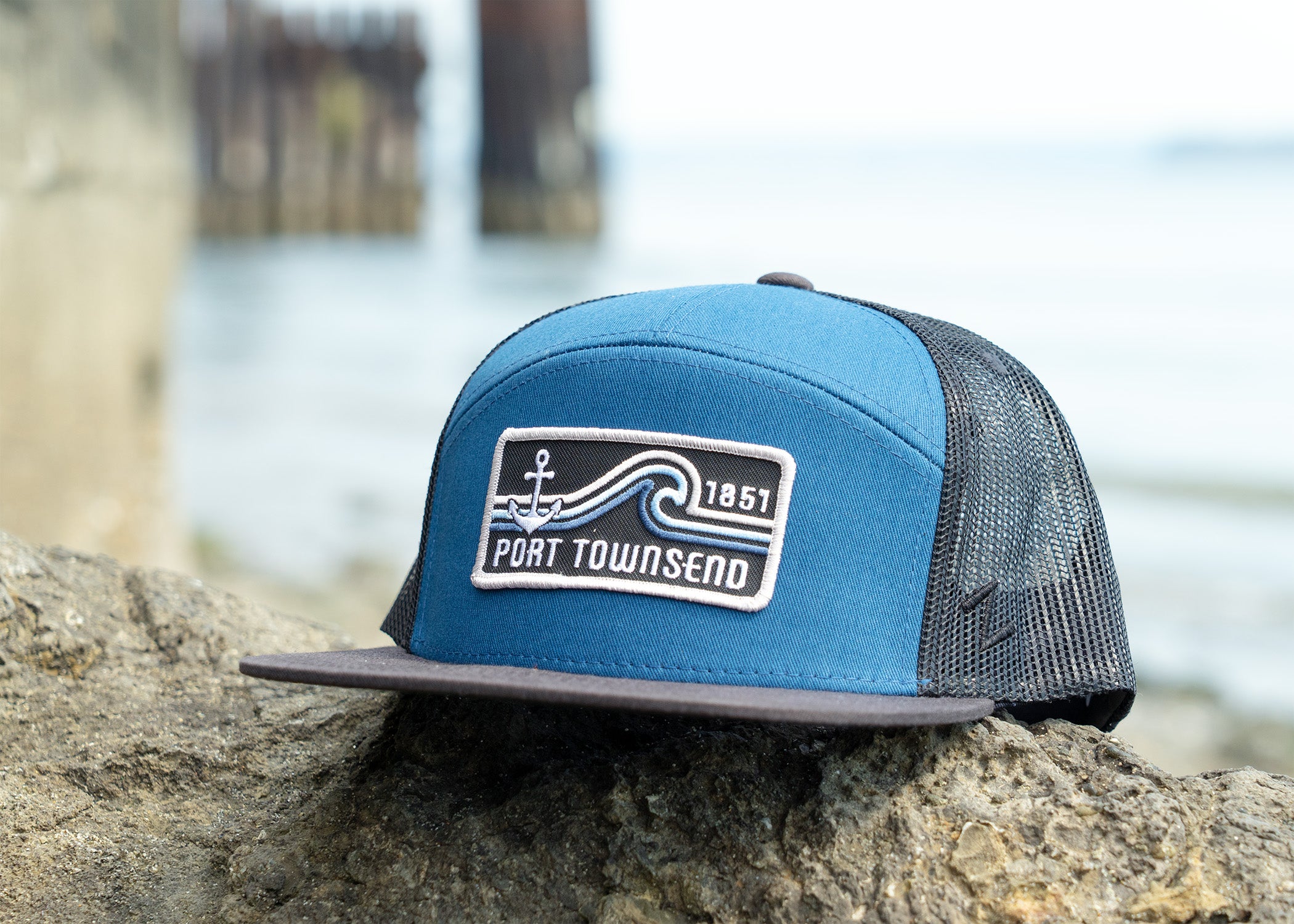 Port Townsend Lost Sea Waves Embroidered Snapback Hat