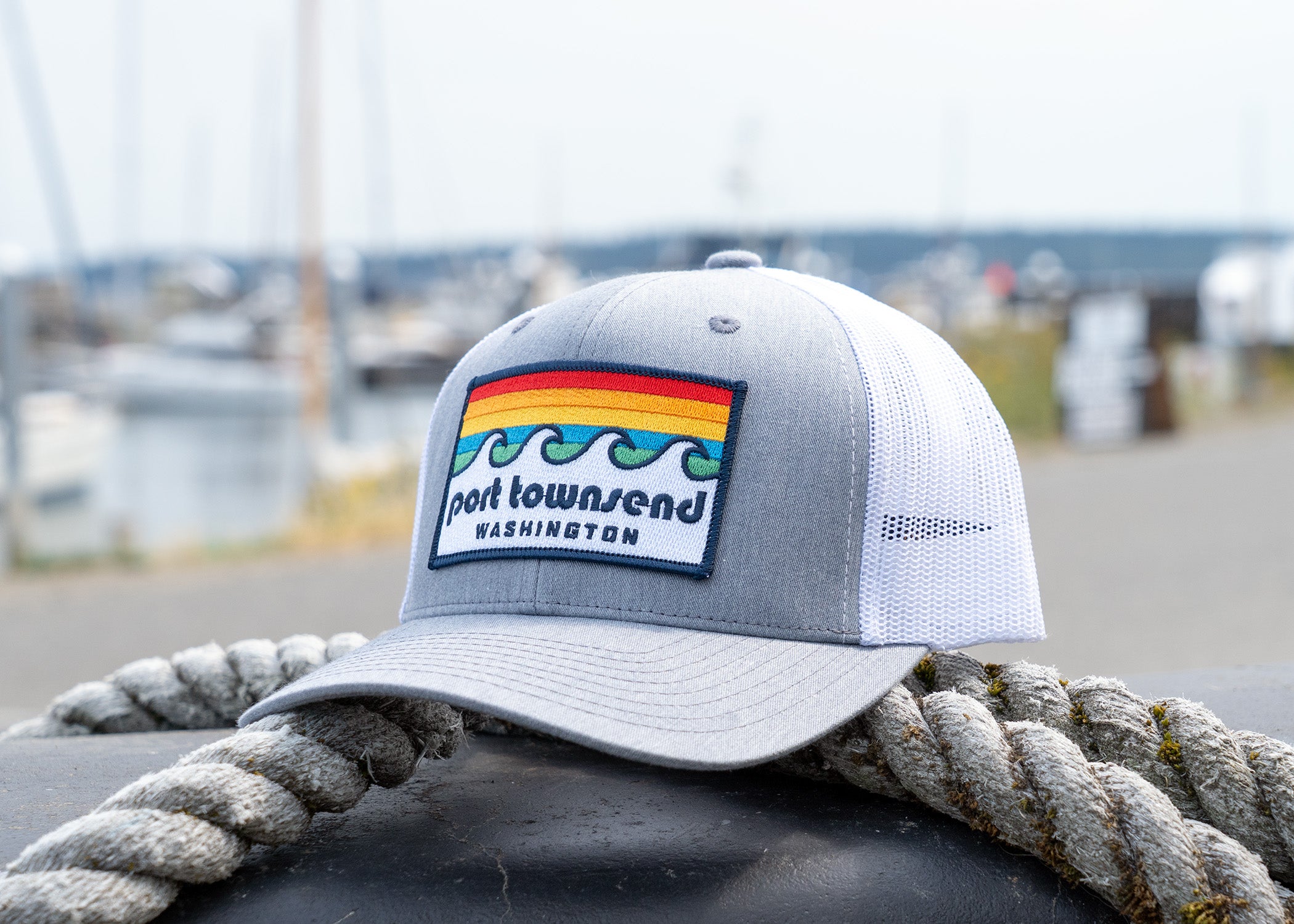 Port Townsend Waves and Stripes Trucker Cap