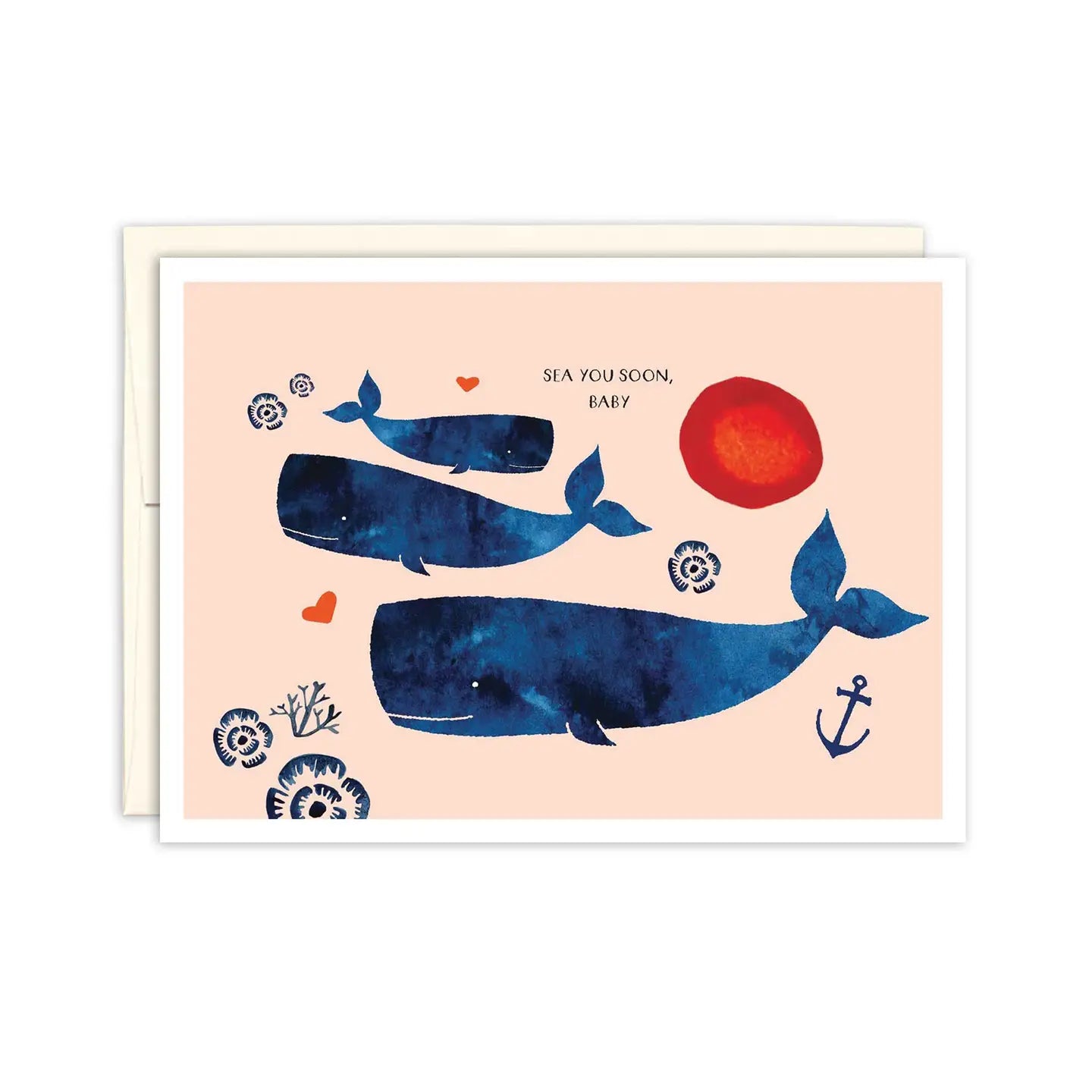 Whale Family New Baby Card