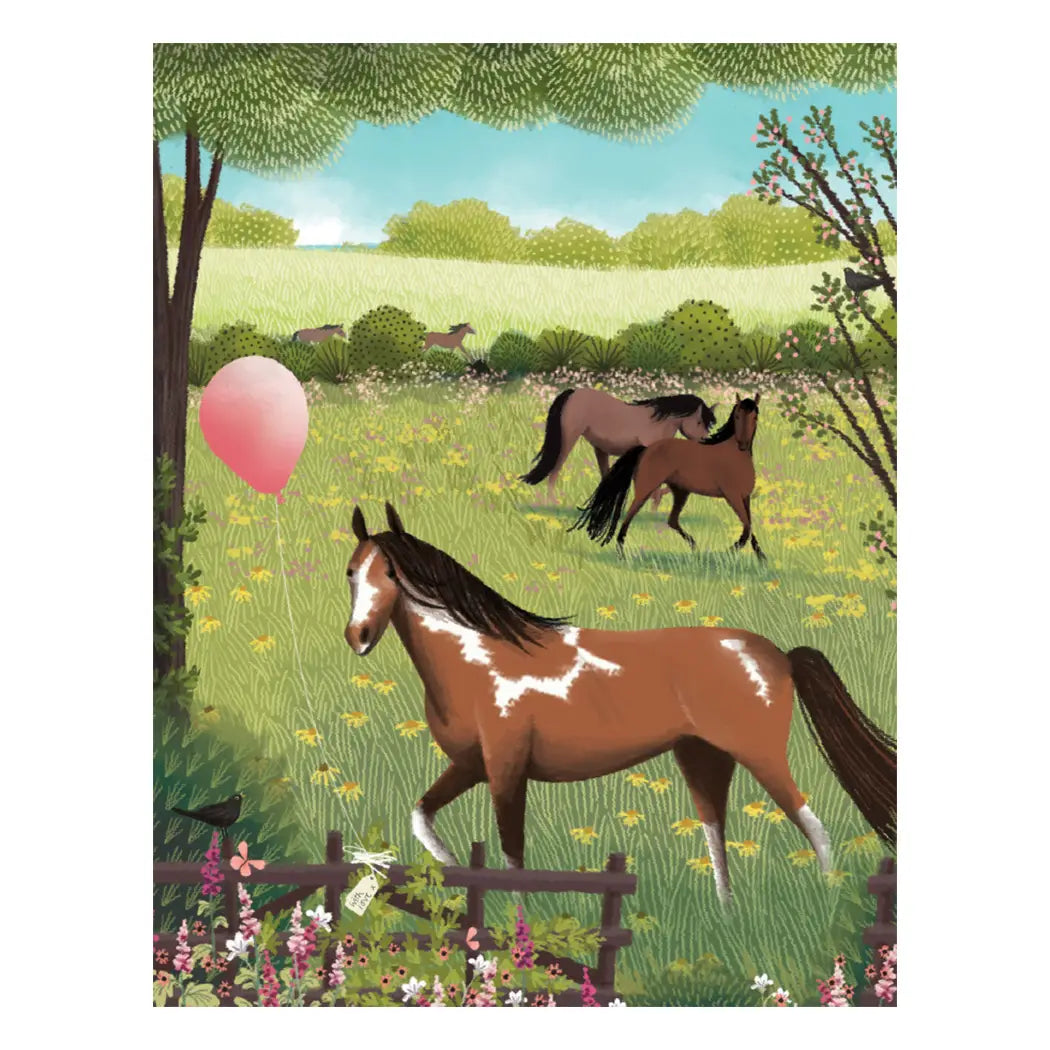 Wild Horses Birthday Greeting Card