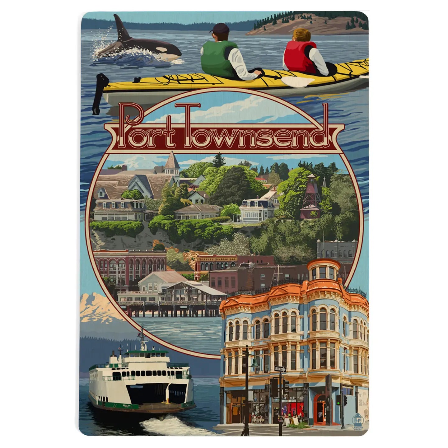 Port Townsend Montage Scenes | Wood Postcard