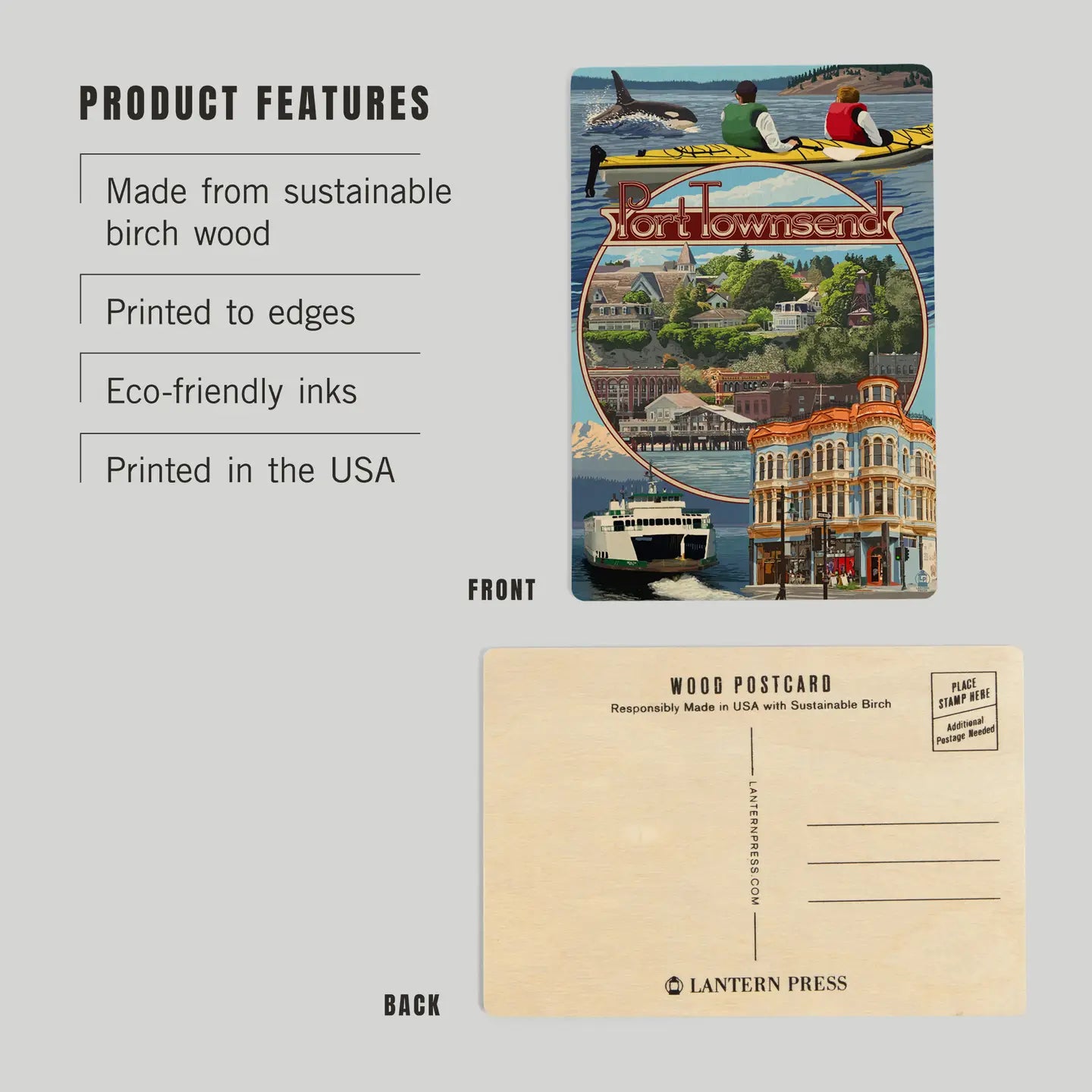 Port Townsend Montage Scenes | Wood Postcard