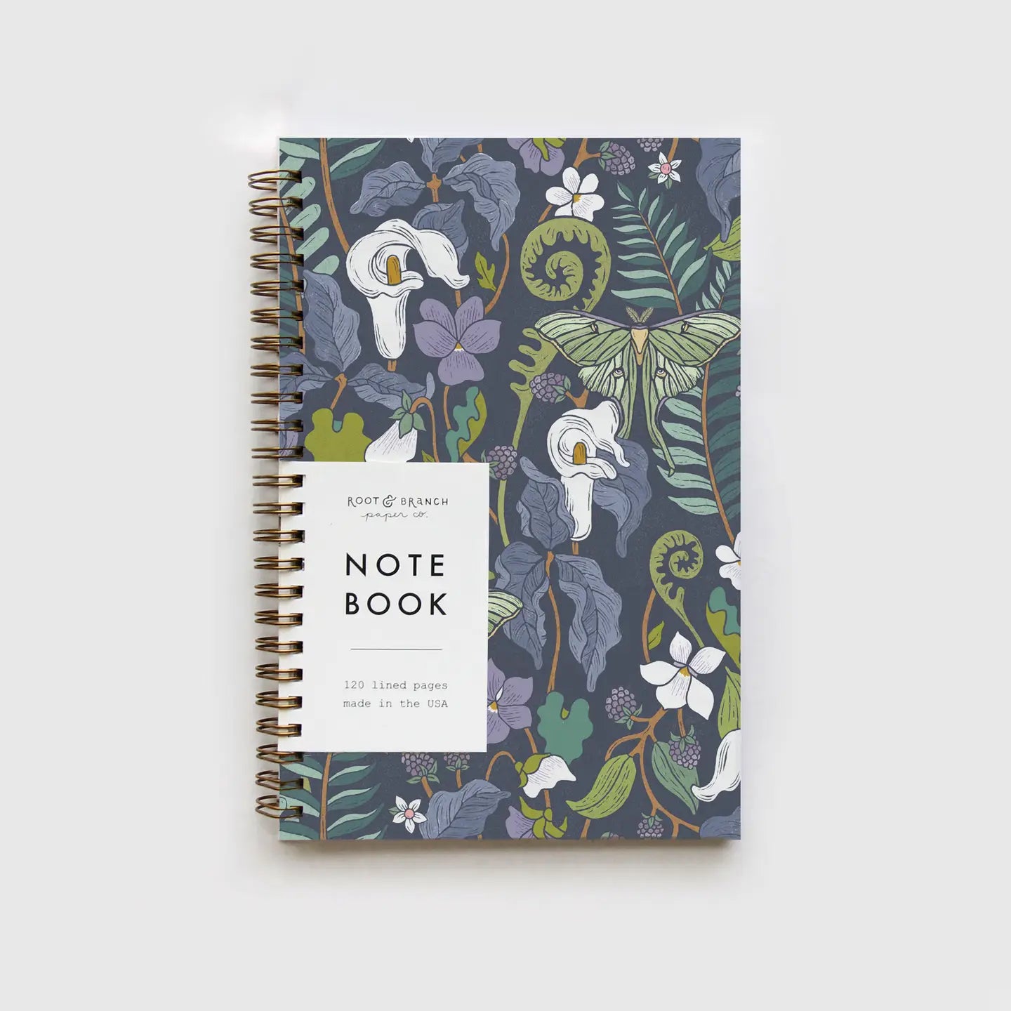 Woodland Bramble Spiral Bound Notebook Lined