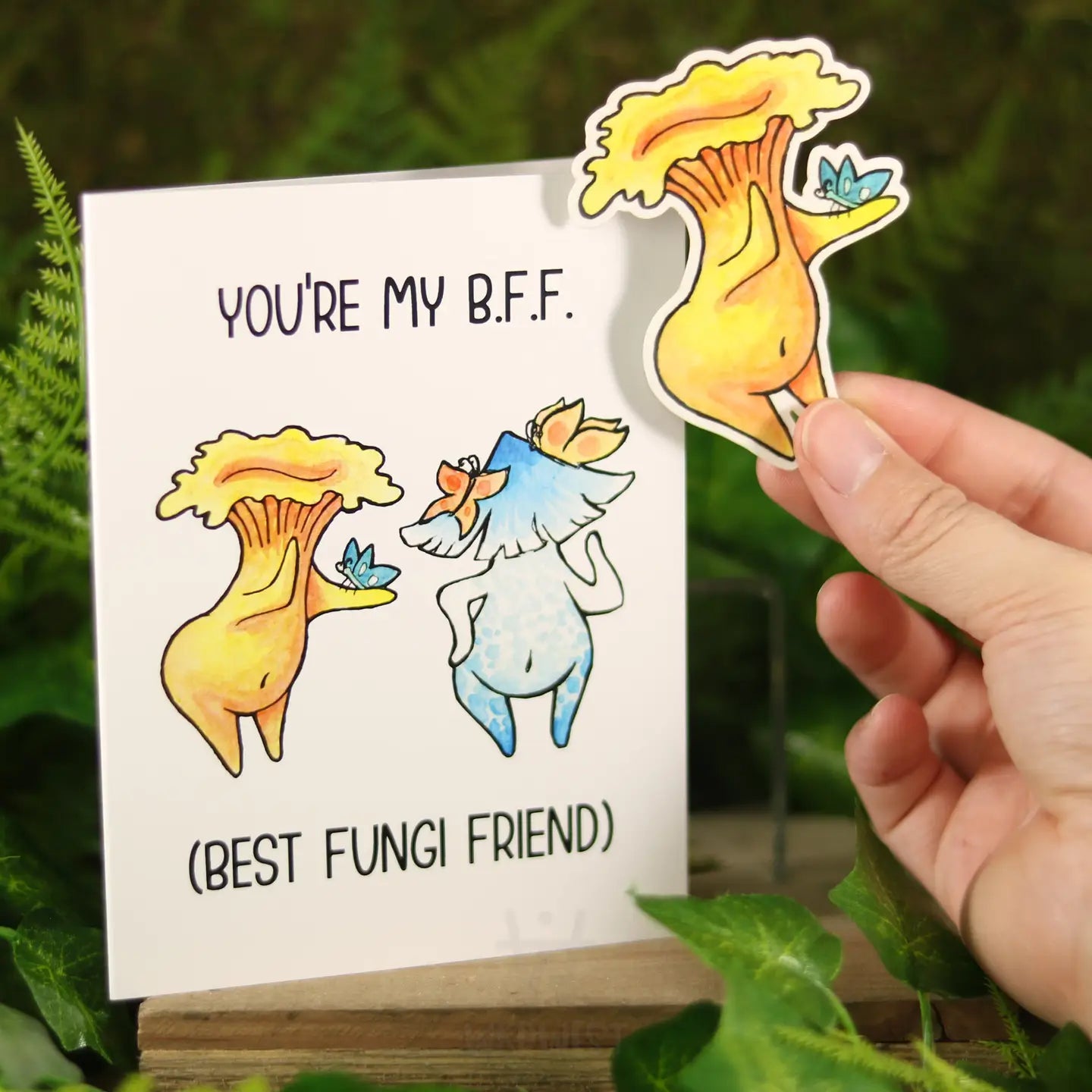 "You're My Bff" - Funguise™ Greeting Card w/ Sticker