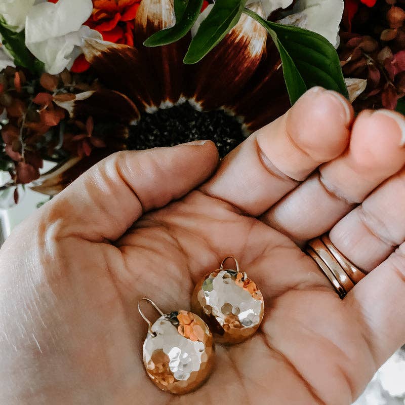 Full Moon Earrings: 14k Gold Fill
