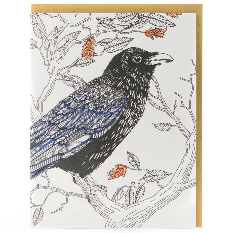 Common Raven Card - West Coast Birds: Single Card