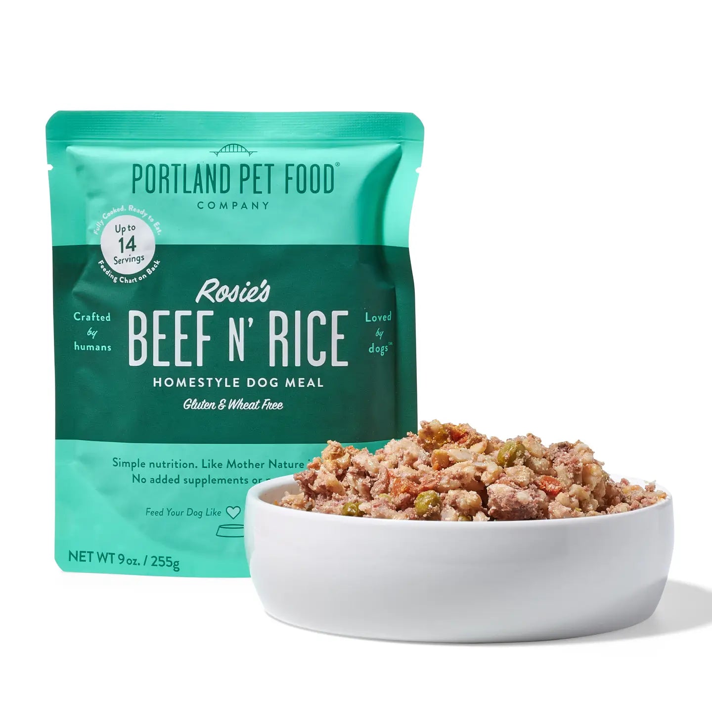 Rosie's Beef N Rice Human Grade Fresh Wet Food Dog Pouches