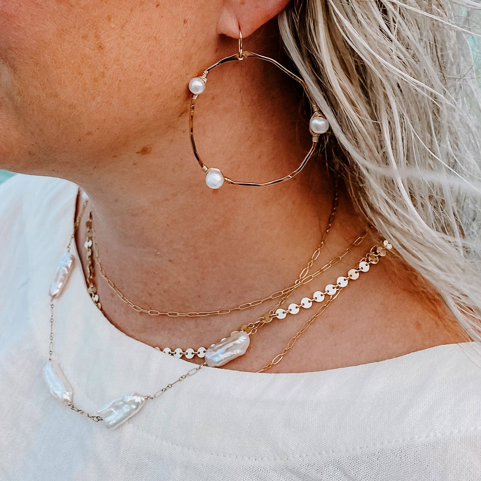Five Island Necklace: 18" / 14k Gold Fill