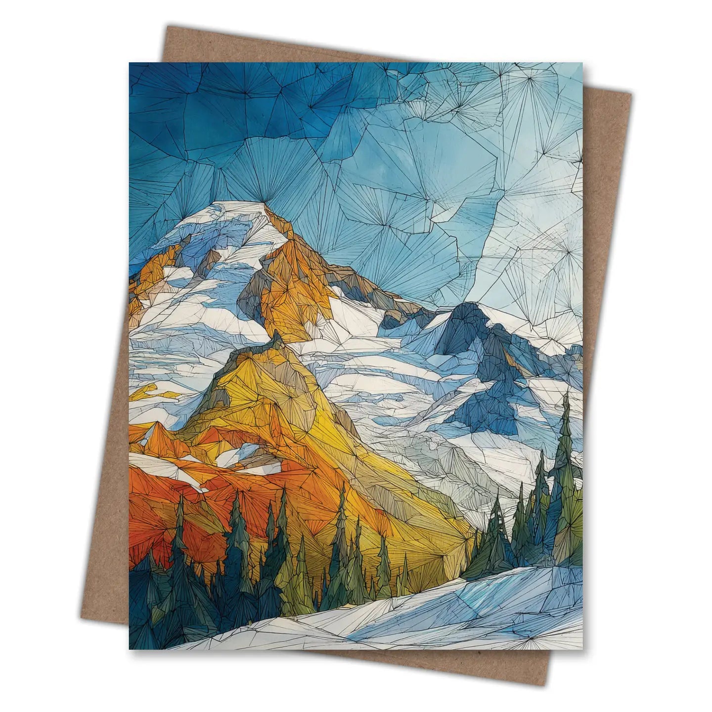 Cascade Mountain - Blank Notecard For Outdoor Fans