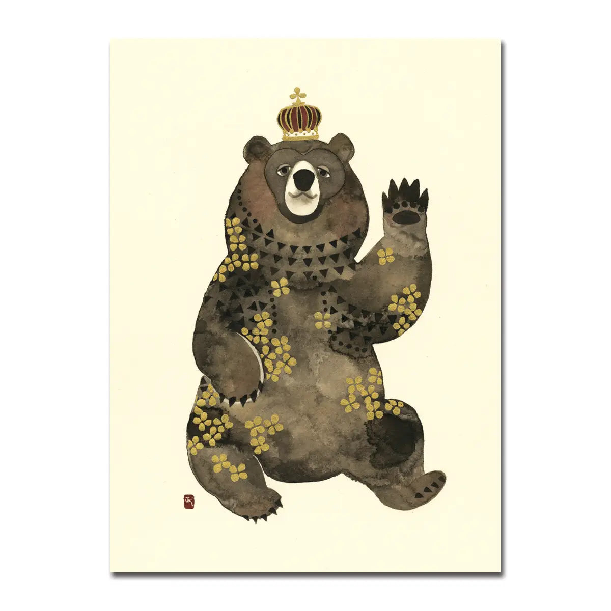 Golden Bear Greeting Card