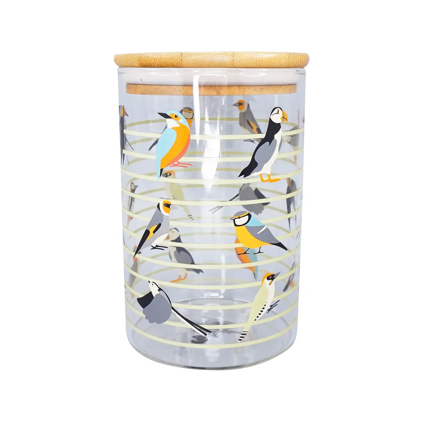 Glass Storage Container Birds