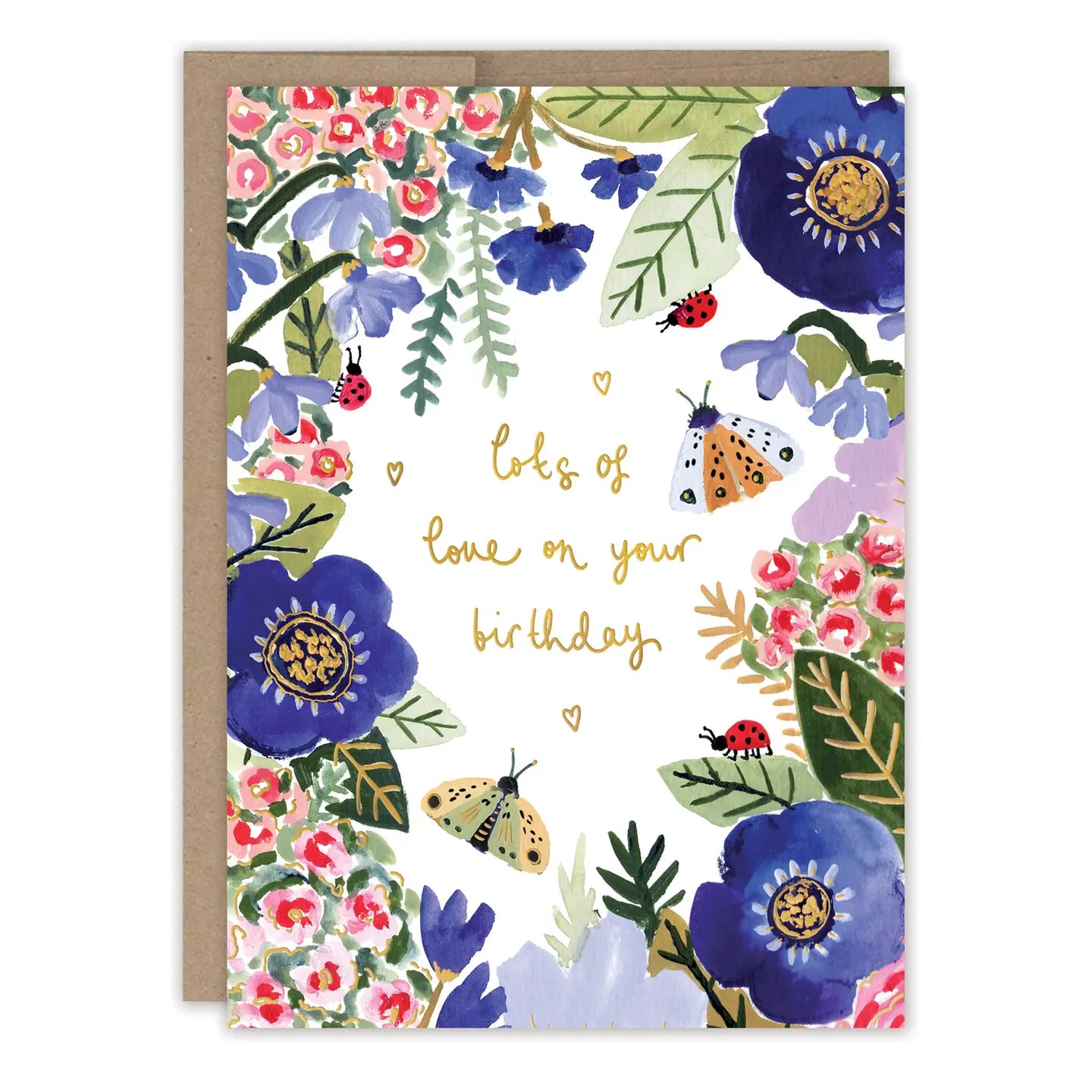 Bugs and Flowers Birthday Card