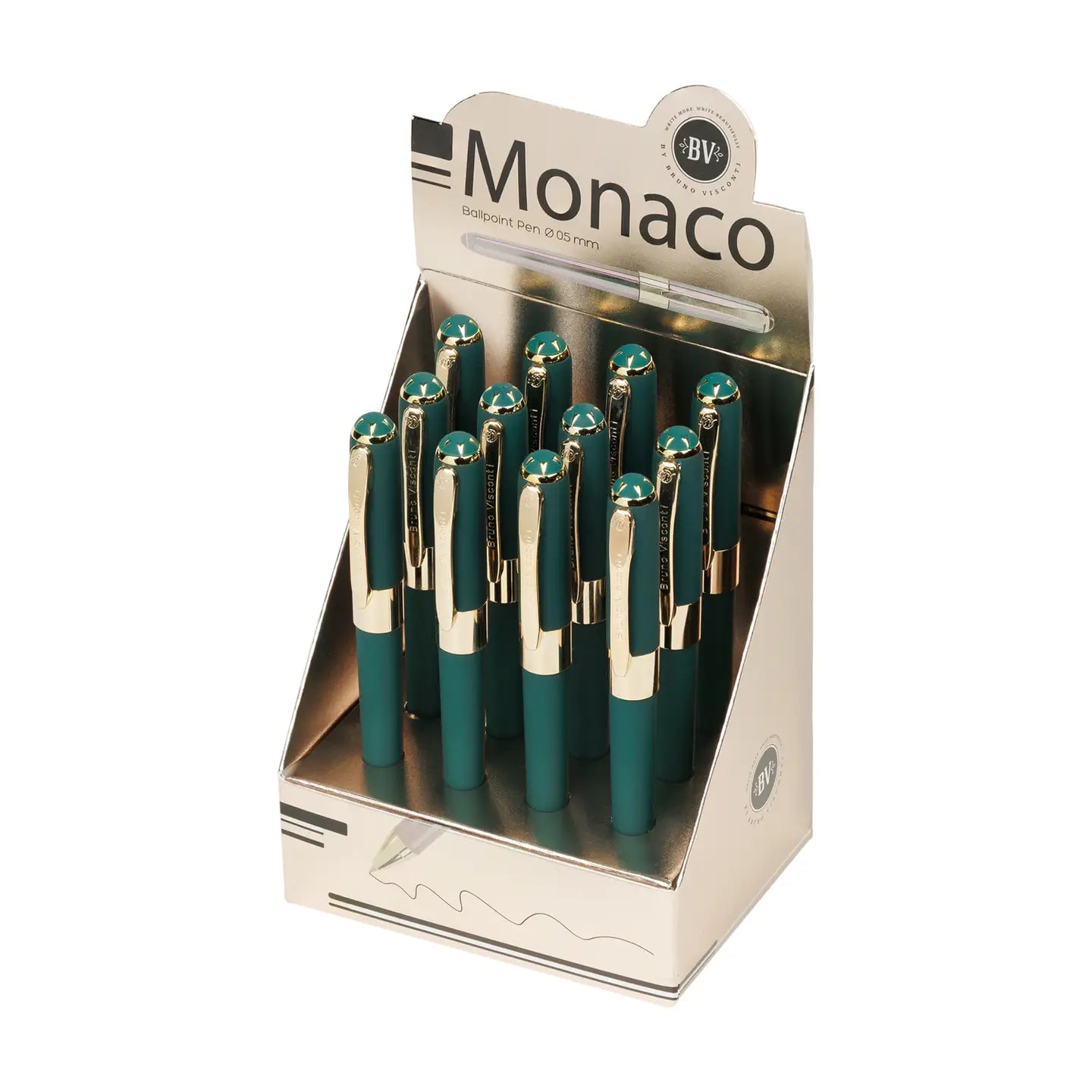Forest Green Monaco Fine Point Soft Touch Pen, 0.5mm