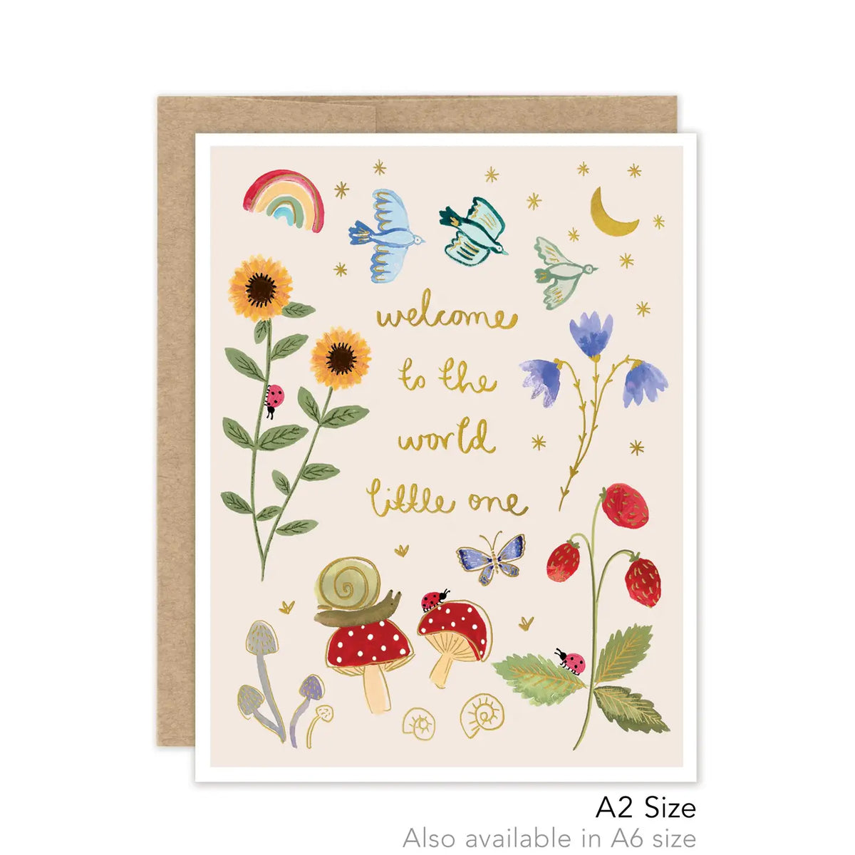 Welcome To the World Baby Card Luxe A2