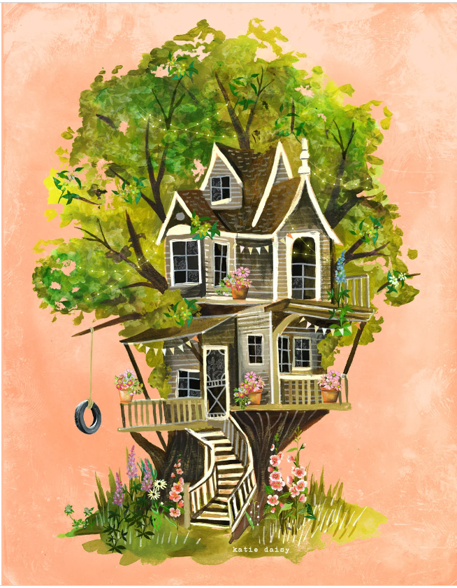 Treehouse Art Print: 8 x 10
