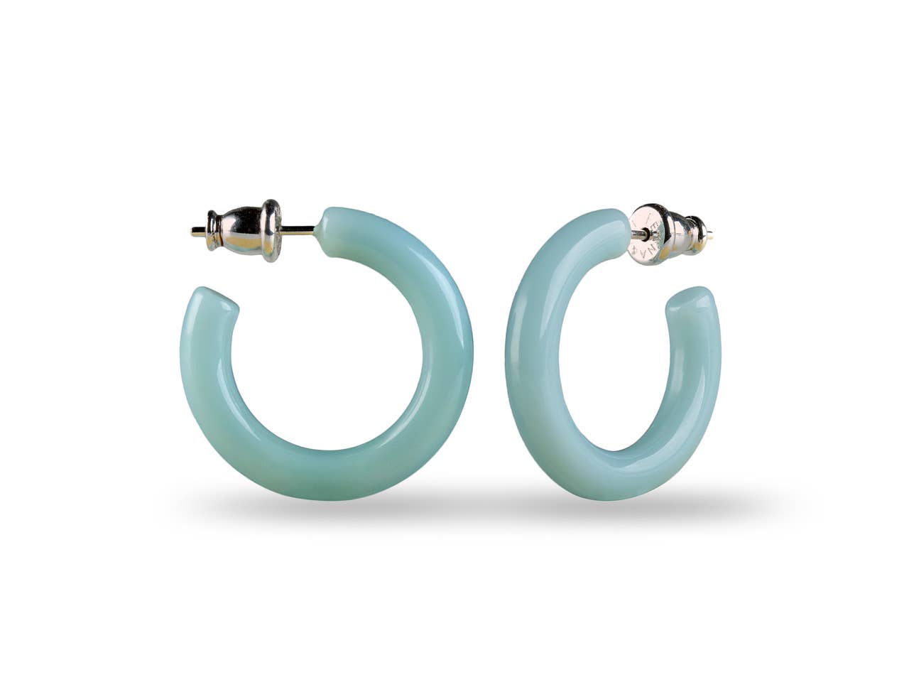 Ultra Mini Hoop Collection | Small Acetate Hoops: Cerulean