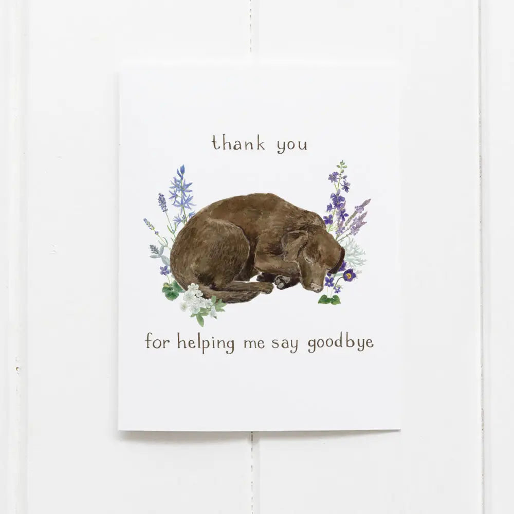 Dog Vet Appreciation Card - Pet Sympathy Card - Pet Loss