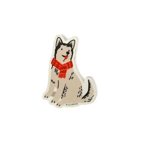 Cozy Husky Sticker