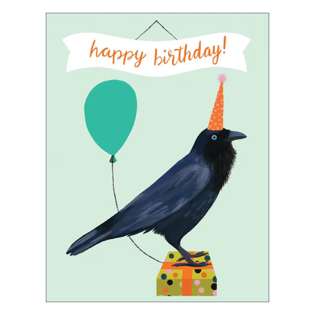 Party Crow Birthday Card