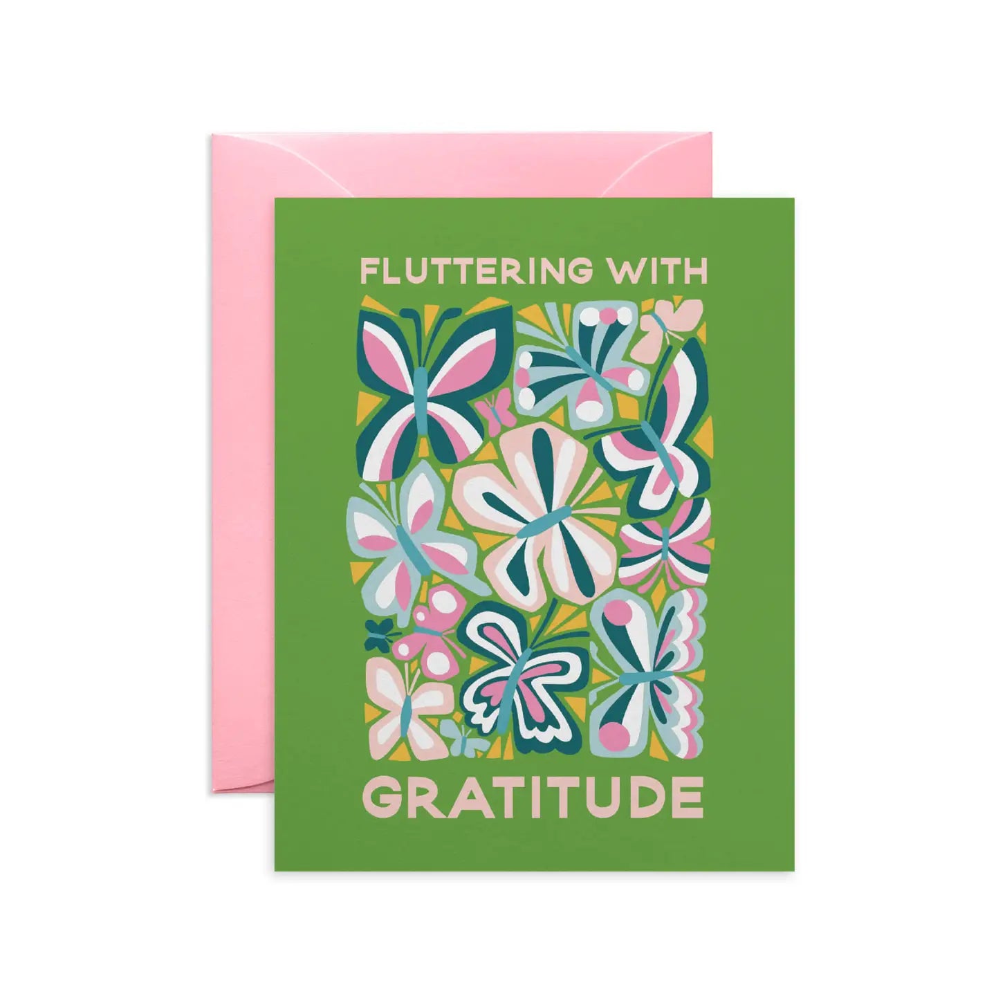 Cut Paper Buterflies Thank You Card