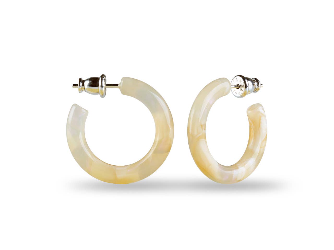 Ultra Mini Hoop Collection | Small Acetate Hoops: Cerulean