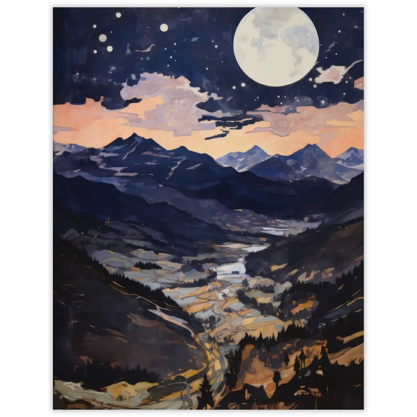 Mountain Dawn Blank Notecard