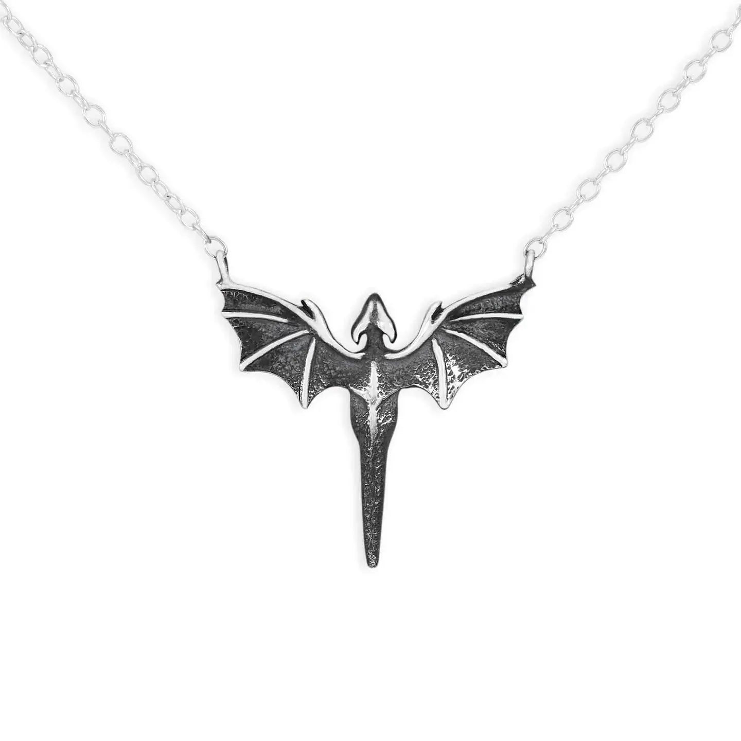 Flying Dragon Sterling Silver Necklace
