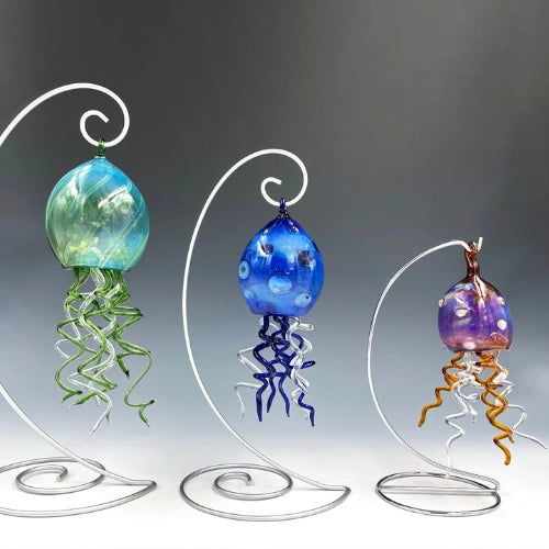 Hanging Jellyfish Glass Figurine