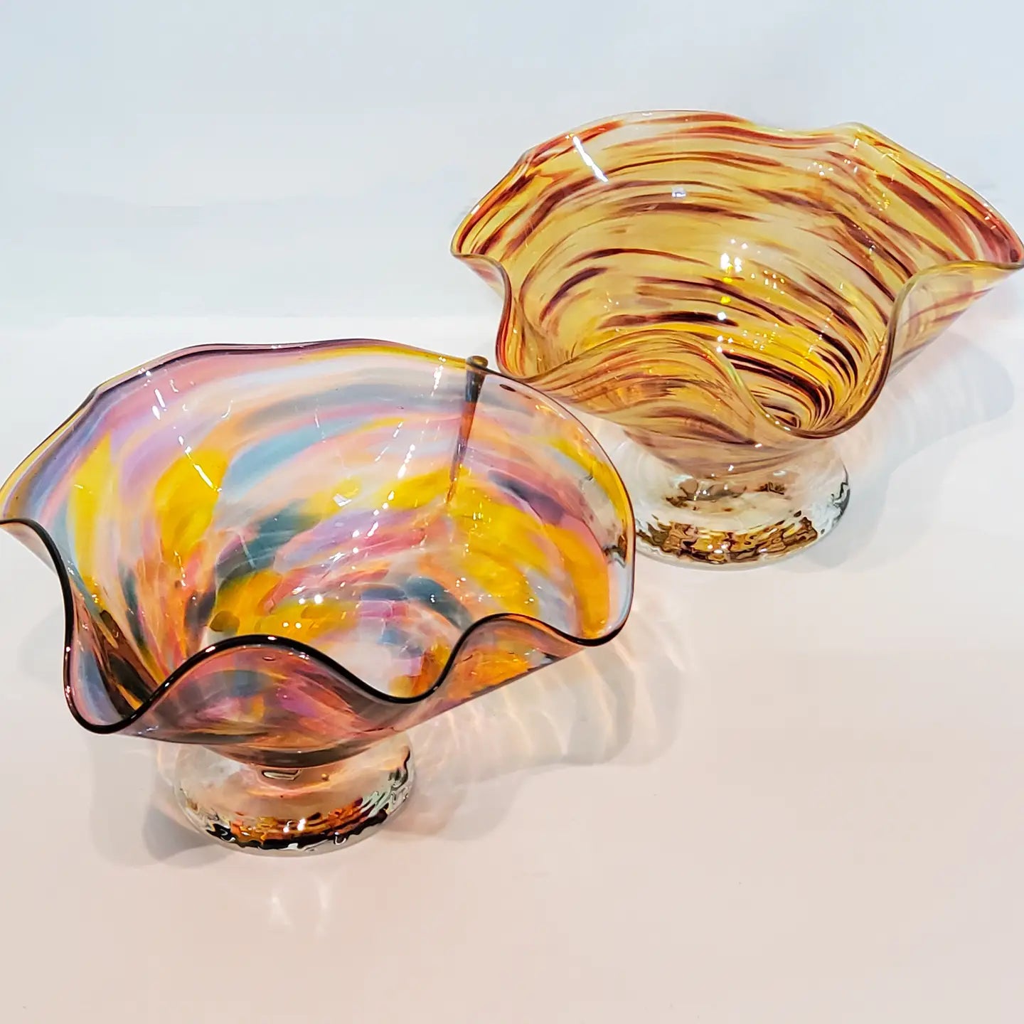 Glass Ruffle Bowl