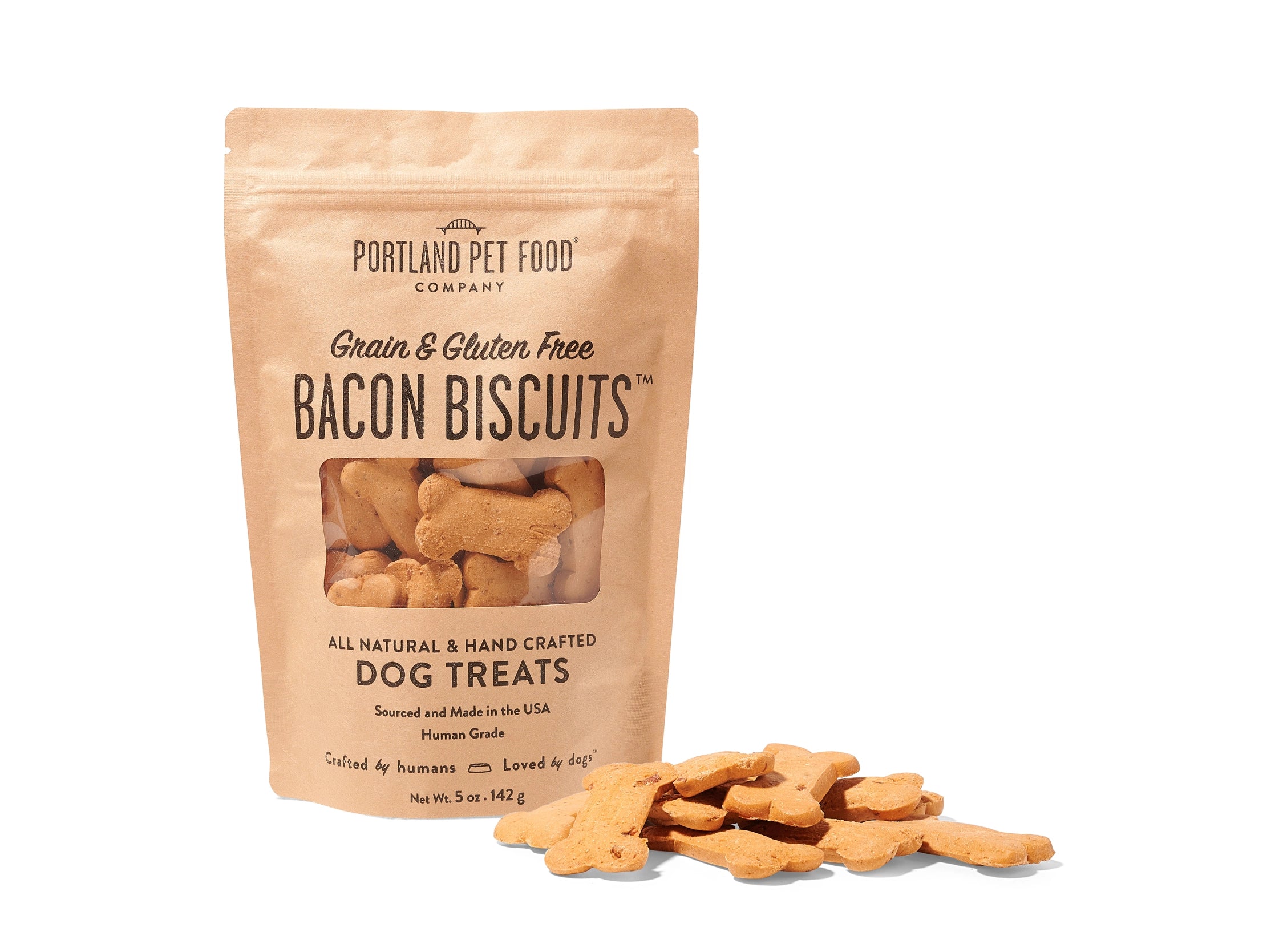 Grain and Gluten Free Bacon Dog Biscuits